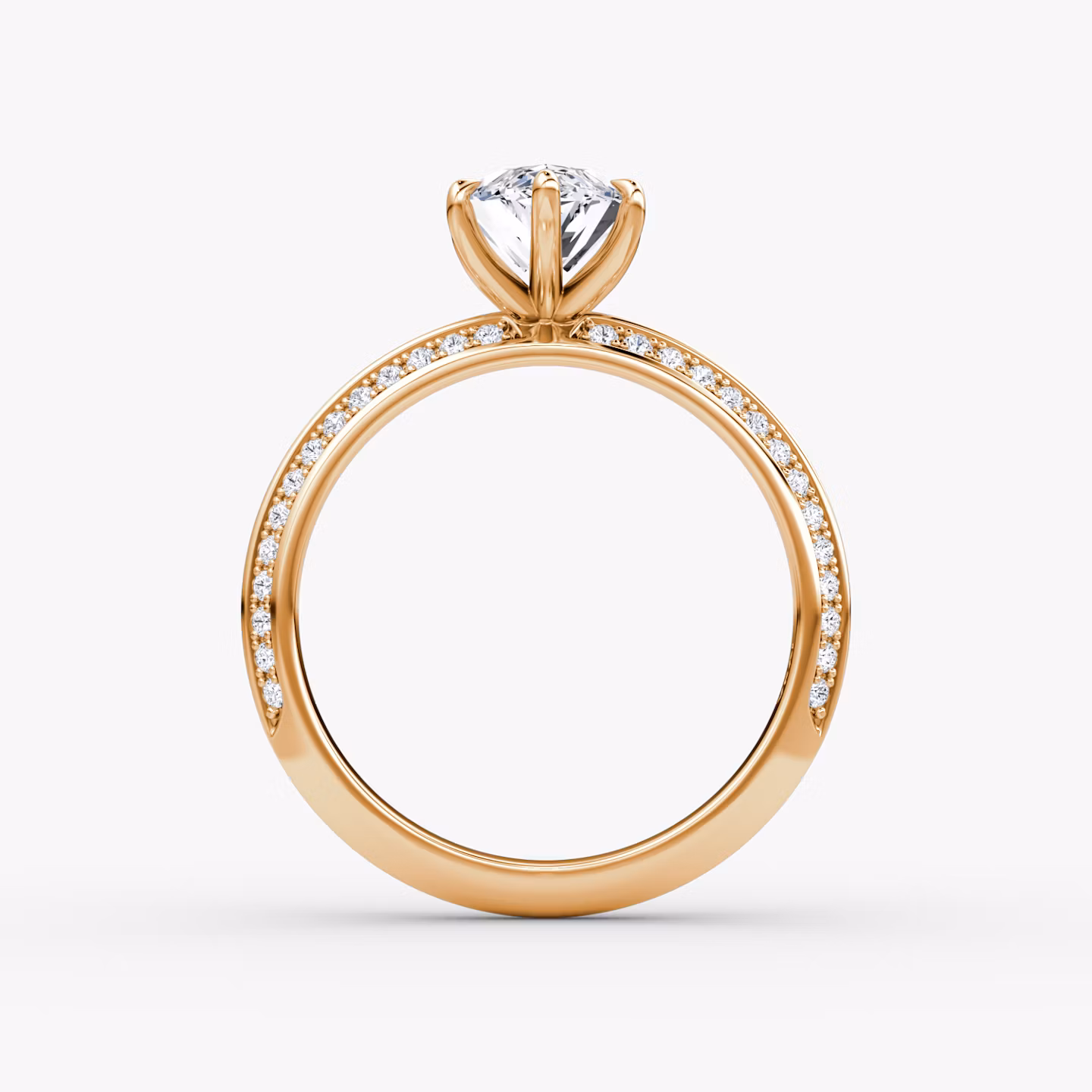 Knife-Edge | Marquise | 14k | Roségold | bandAccent: Mit Pavé-Besatz | hiddenHalo: no | diamondOrientation: vertical | caratWeight: other