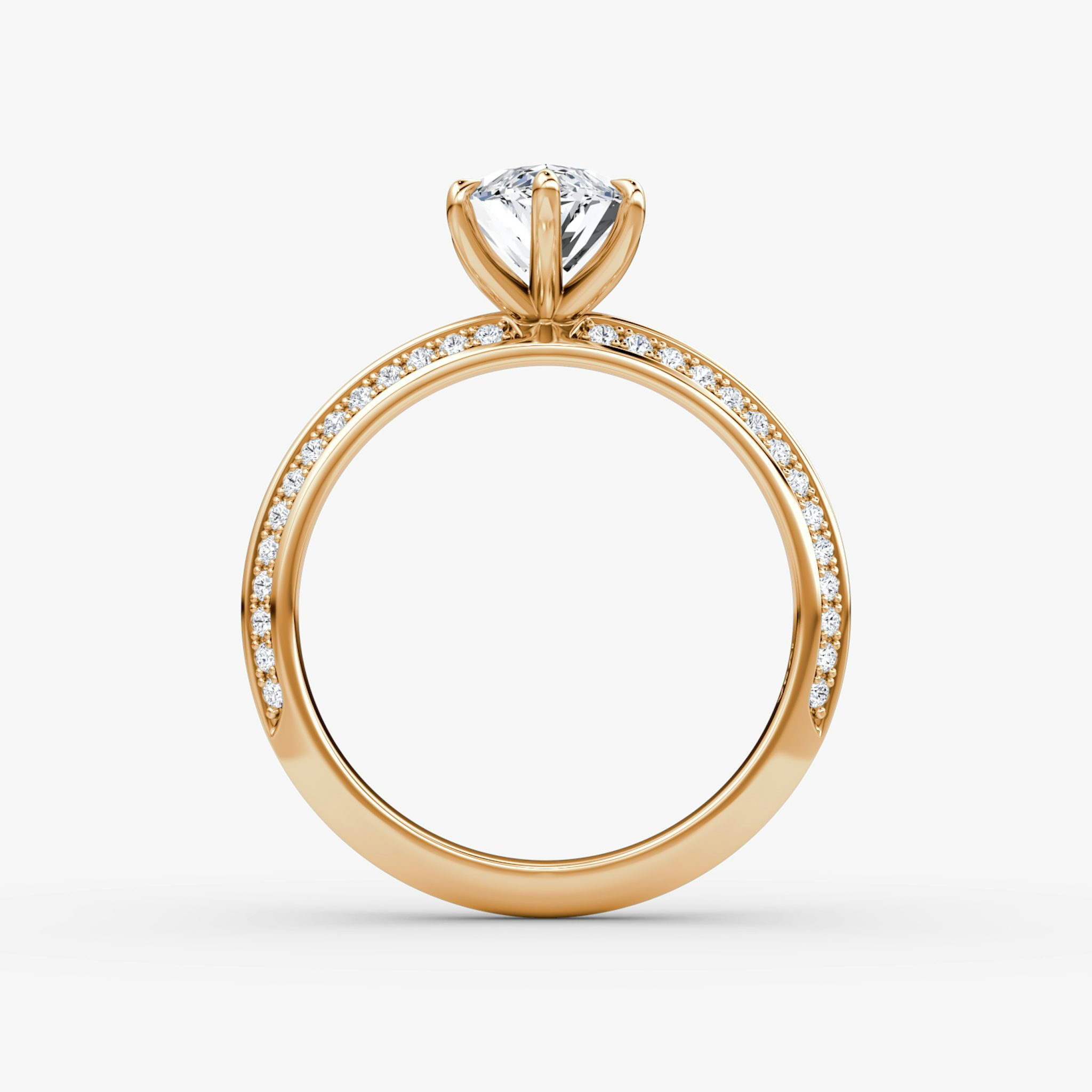 The Knife-Edge | Marquise | 14k | Rose Gold | bandAccent: Pavé | hiddenHalo: no | diamondOrientation: vertical | caratWeight: other