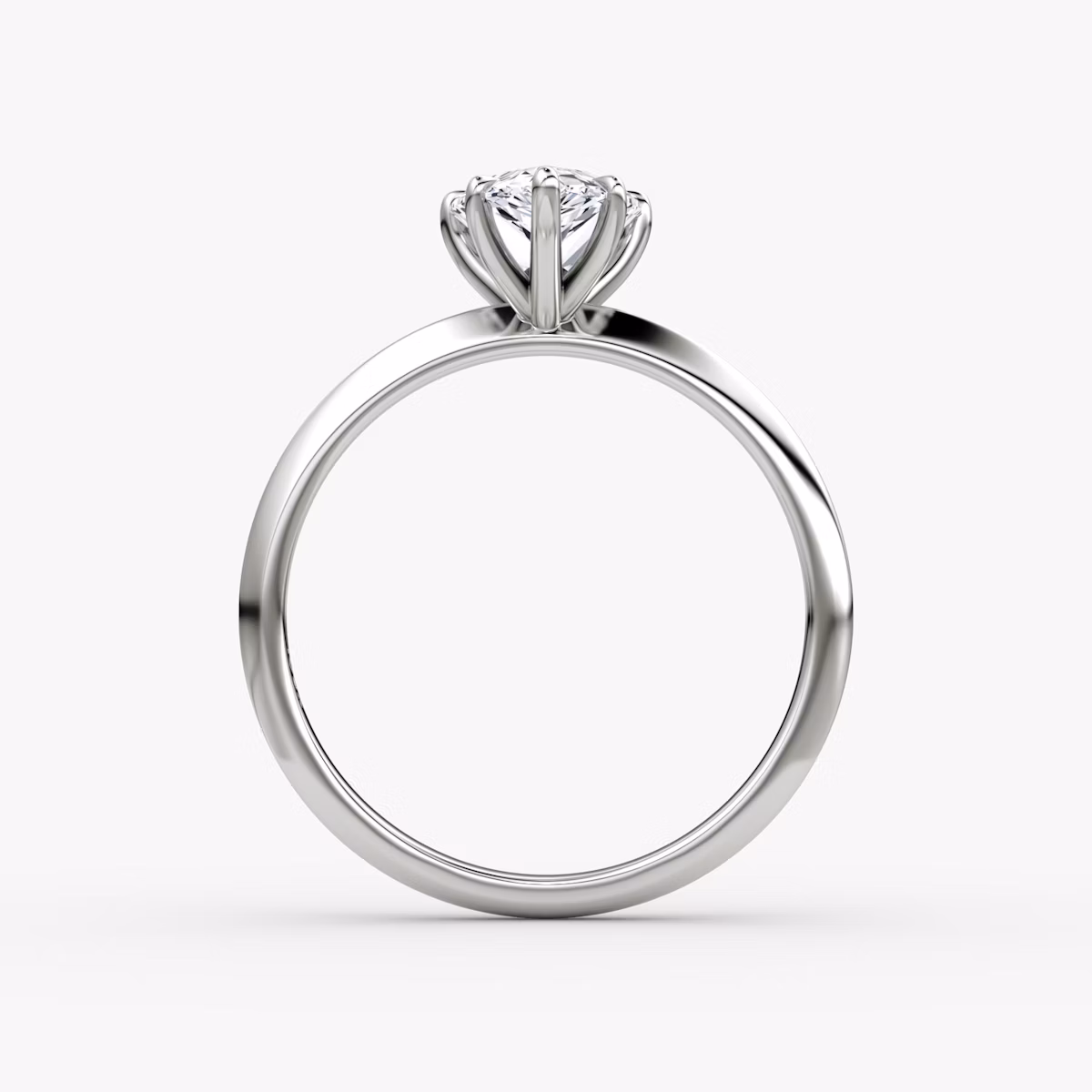 Knife-Edge | Tropfen | 18k | Weißgold | bandAccent: Ohne Pavé-Besatz | hiddenHalo: no | diamondOrientation: vertical | caratWeight: other
