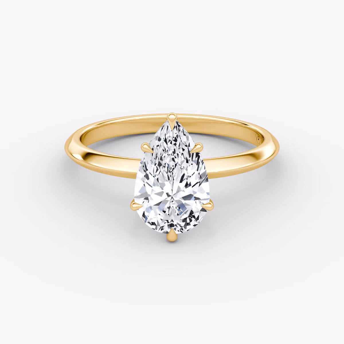 Knife-Edge | Tropfen | 18k | Gelbgold | bandAccent: Ohne Pavé-Besatz | hiddenHalo: no | diamondOrientation: vertical | caratWeight: other