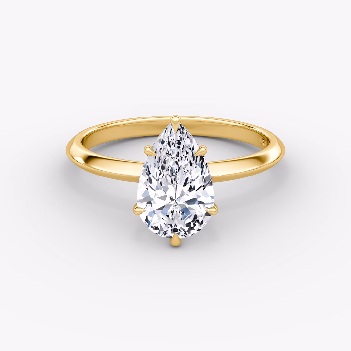 The Knife-Edge Pear | Yellow Gold
