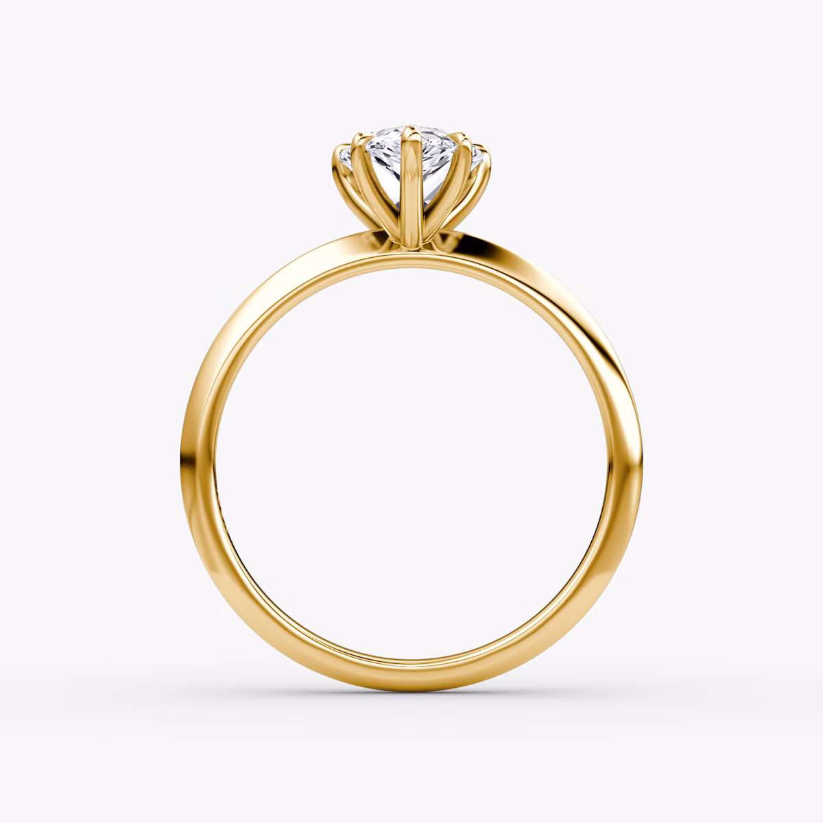 Knife-Edge | Tropfen | 18k | Gelbgold | bandAccent: Ohne Pavé-Besatz | hiddenHalo: no | diamondOrientation: vertical | caratWeight: other