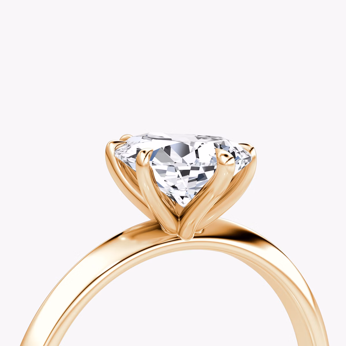 Anillo de compromiso Knife-Edge | Pera | 14k | Oro rosa | bandAccent: Simple | hiddenHalo: no | diamondOrientation: vertical | caratWeight: other