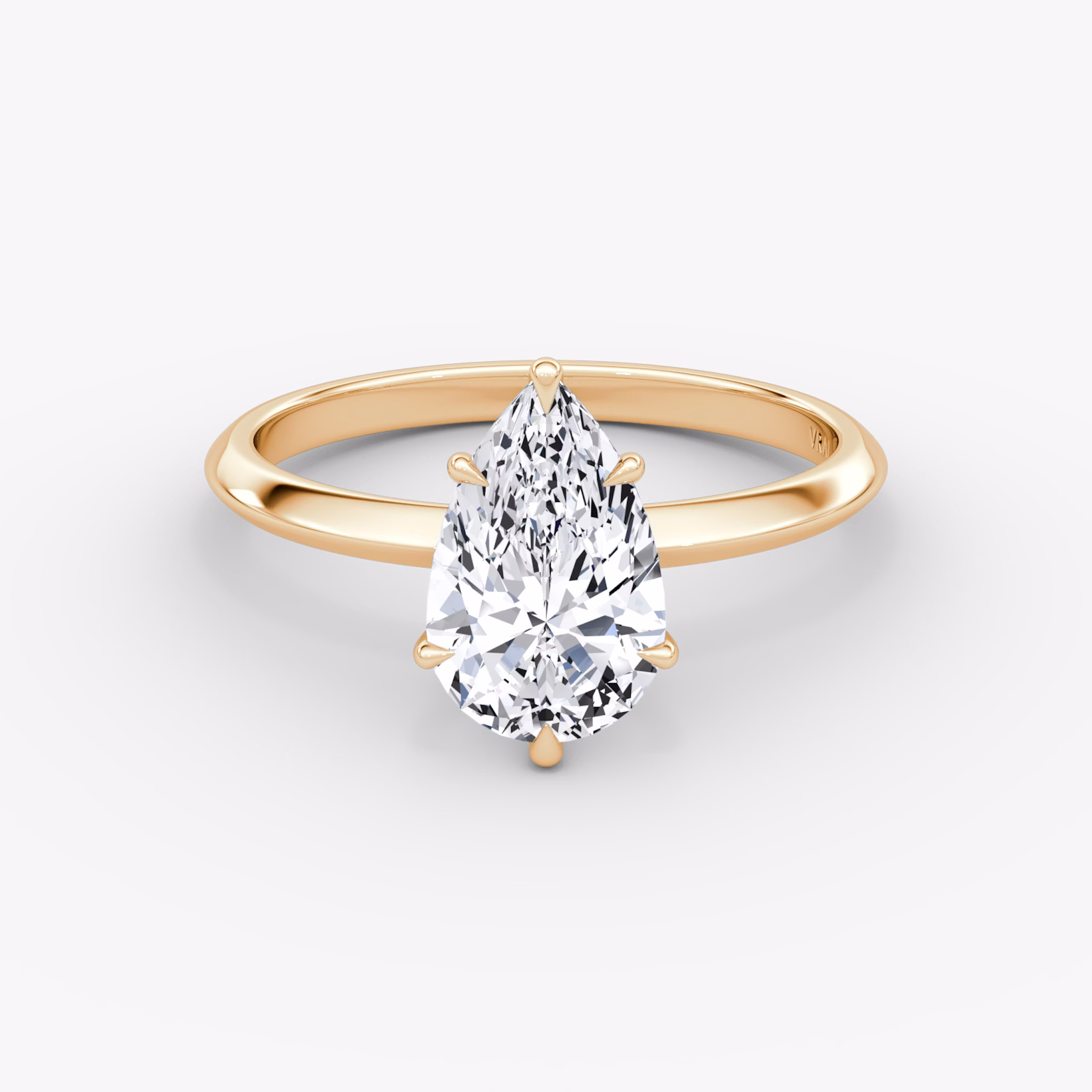 Knife-Edge | Tropfen | 14k | Roségold | bandAccent: Ohne Pavé-Besatz | hiddenHalo: no | diamondOrientation: vertical | caratWeight: other