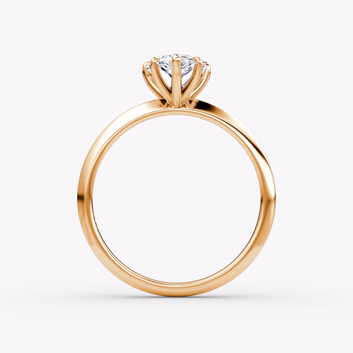 Anillo de compromiso Knife-Edge | Pera | 14k | Oro rosa | bandAccent: Simple | hiddenHalo: no | diamondOrientation: vertical | caratWeight: other