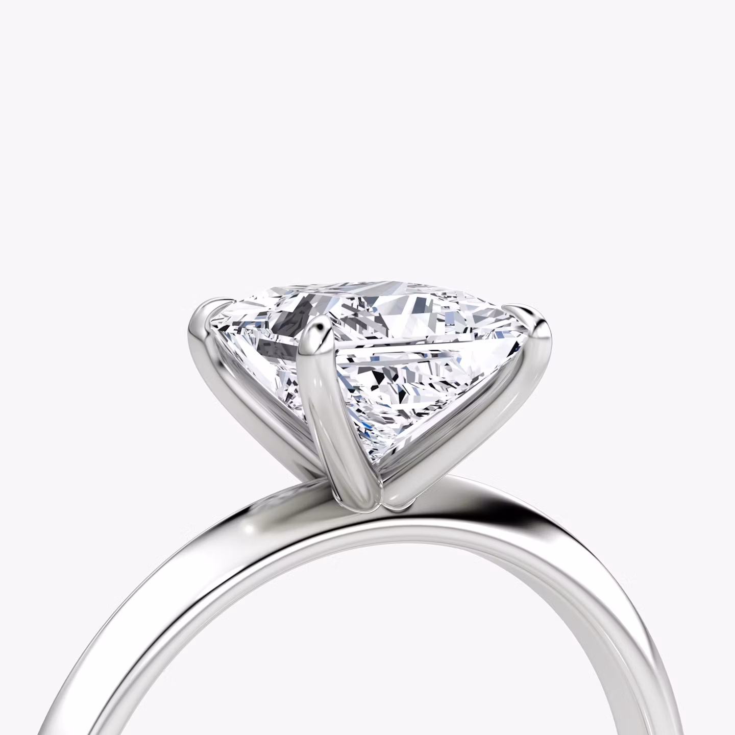 The Knife-Edge | Princess | Platinum | bandAccent: Plain | hiddenHalo: no | diamondOrientation: vertical | caratWeight: other