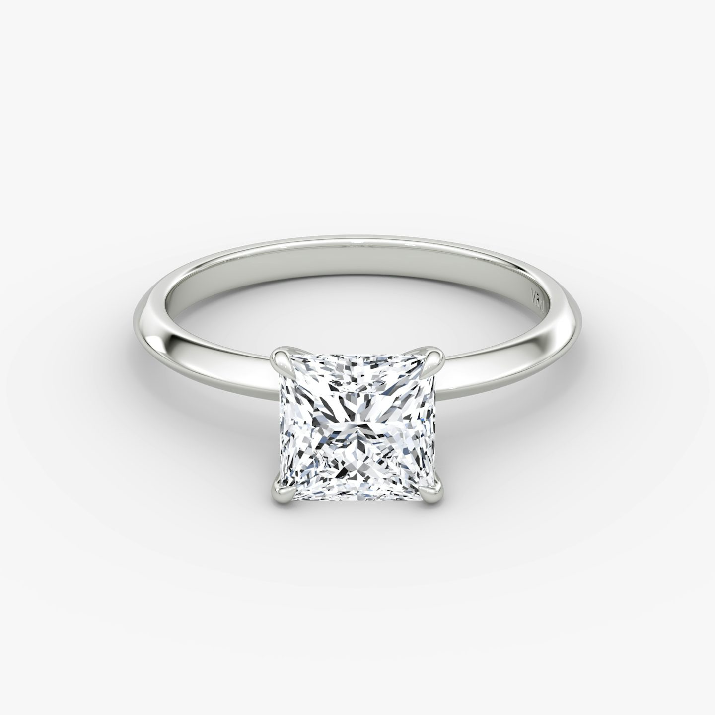 The Knife-Edge | Princess | Platinum | bandAccent: Plain | hiddenHalo: no | diamondOrientation: vertical | caratWeight: other