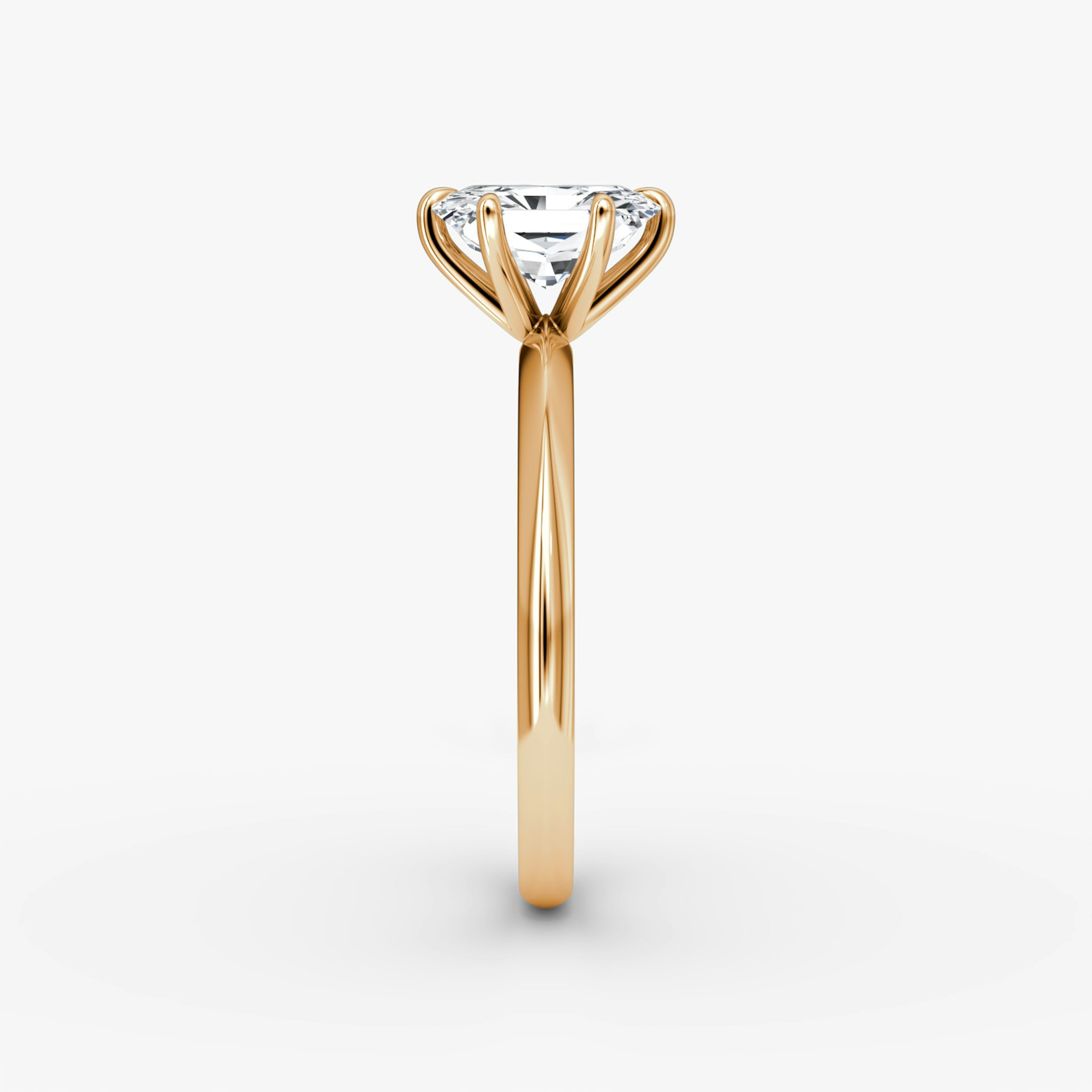 Knife-Edge | Radiant | 14k | Roségold | bandAccent: Ohne Pavé-Besatz | hiddenHalo: no | diamondOrientation: vertical | caratWeight: other