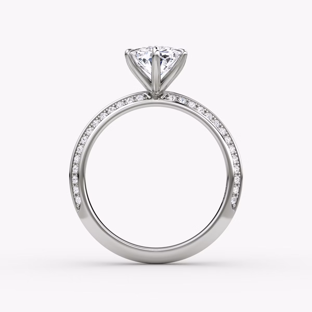 Knife-Edge | Radiant | Platin | bandAccent: Mit Pavé-Besatz | hiddenHalo: no | diamondOrientation: vertical | caratWeight: other