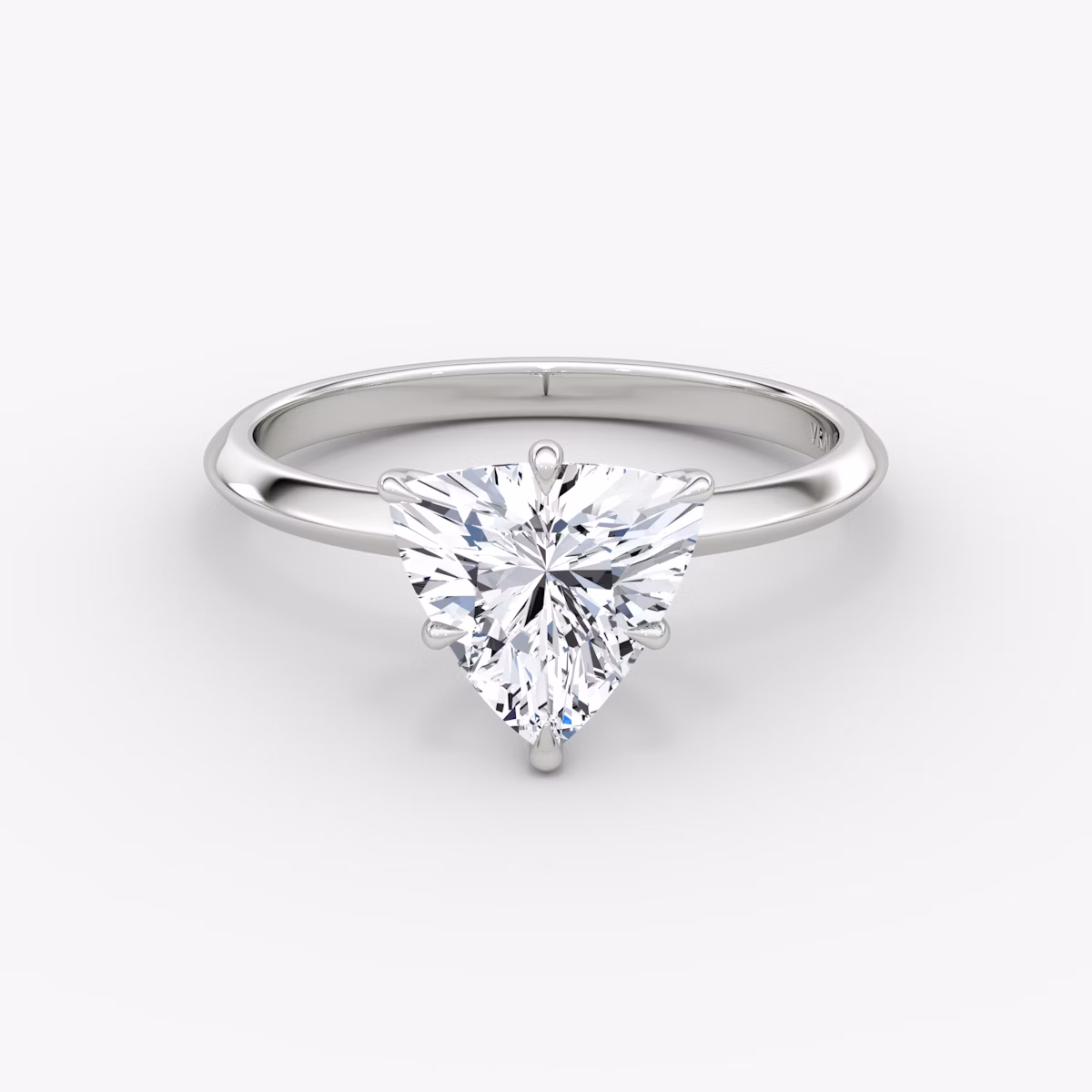 The Knife-Edge | Trillion | Platinum | bandAccent: Plain | hiddenHalo: no | diamondOrientation: vertical | caratWeight: other