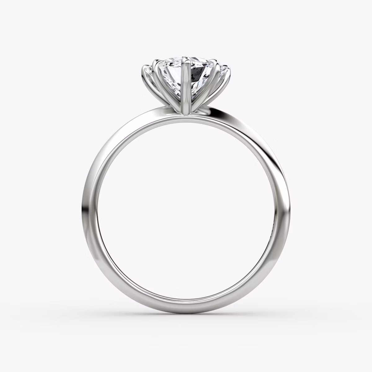 The Knife-Edge | Trillion | Platinum | bandAccent: Plain | hiddenHalo: no | diamondOrientation: vertical | caratWeight: other
