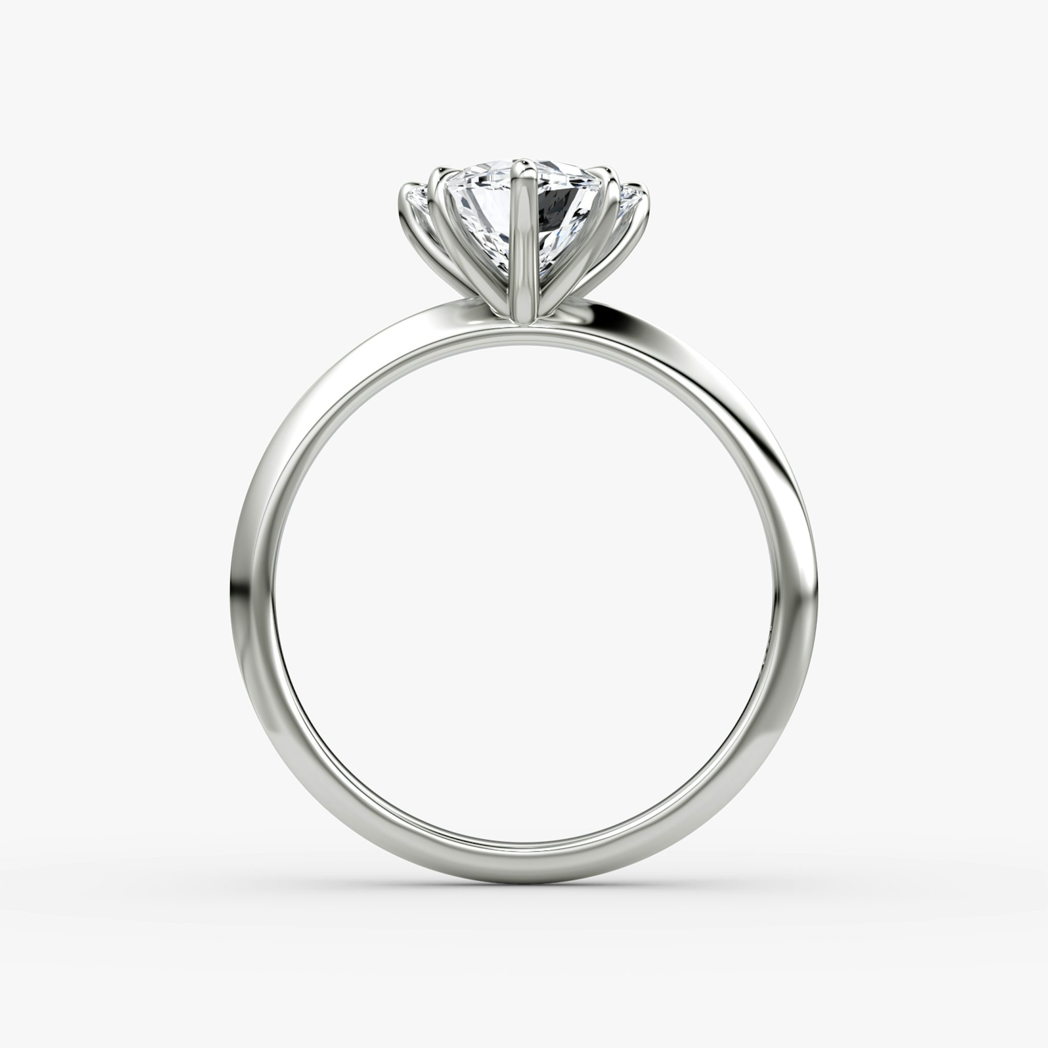 The Knife-Edge | Trillion | 18k | White Gold | bandAccent: Plain | hiddenHalo: no | diamondOrientation: vertical | caratWeight: other