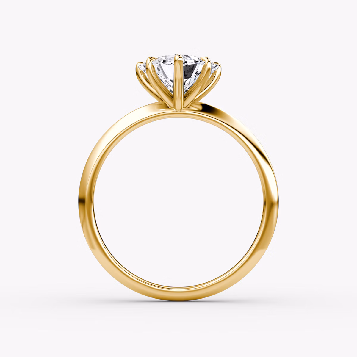 Knife-Edge | Trillant | 18k | Gelbgold | bandAccent: Ohne Pavé-Besatz | hiddenHalo: no | diamondOrientation: vertical | caratWeight: other