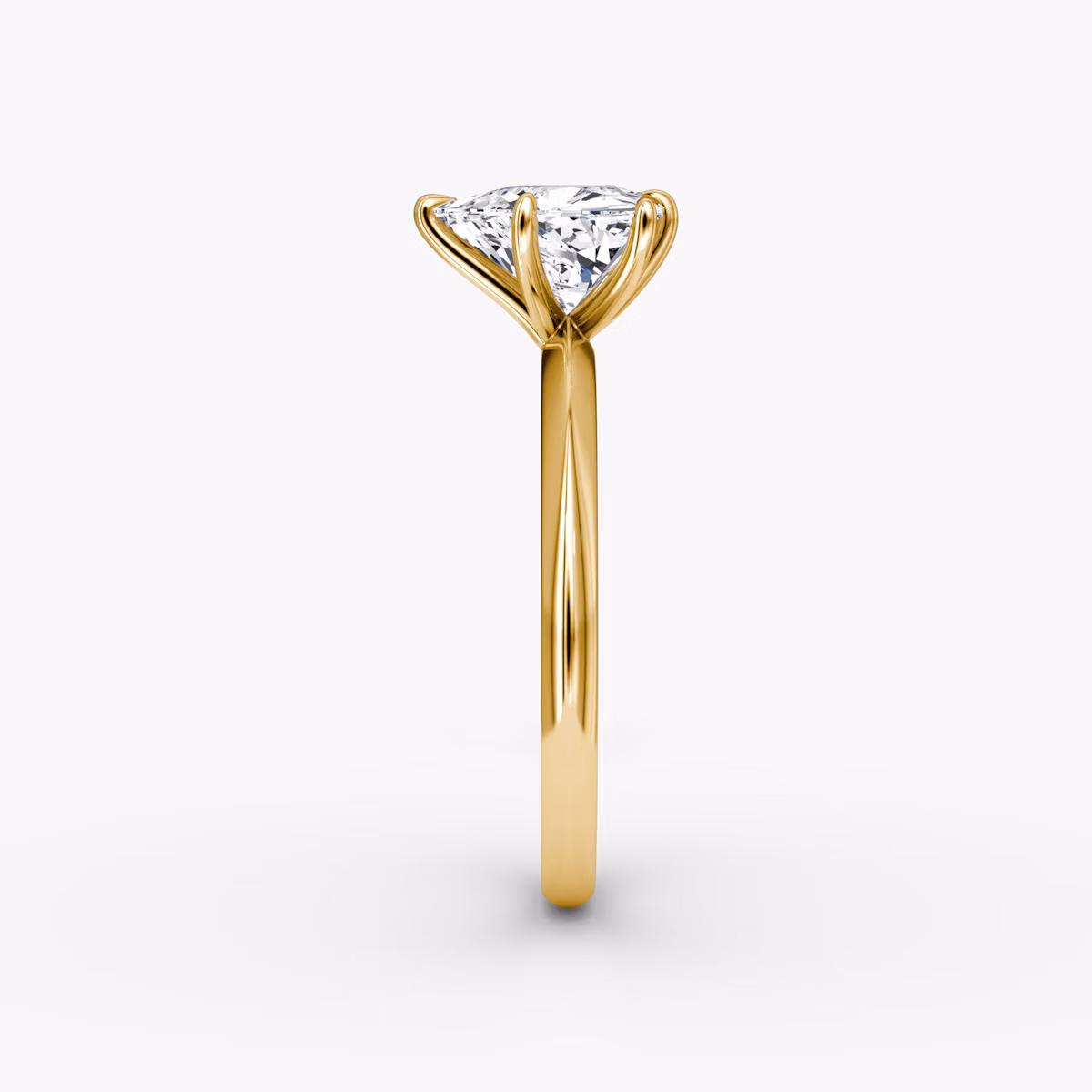 Knife-Edge | Trillant | 18k | Gelbgold | bandAccent: Ohne Pavé-Besatz | hiddenHalo: no | diamondOrientation: vertical | caratWeight: other