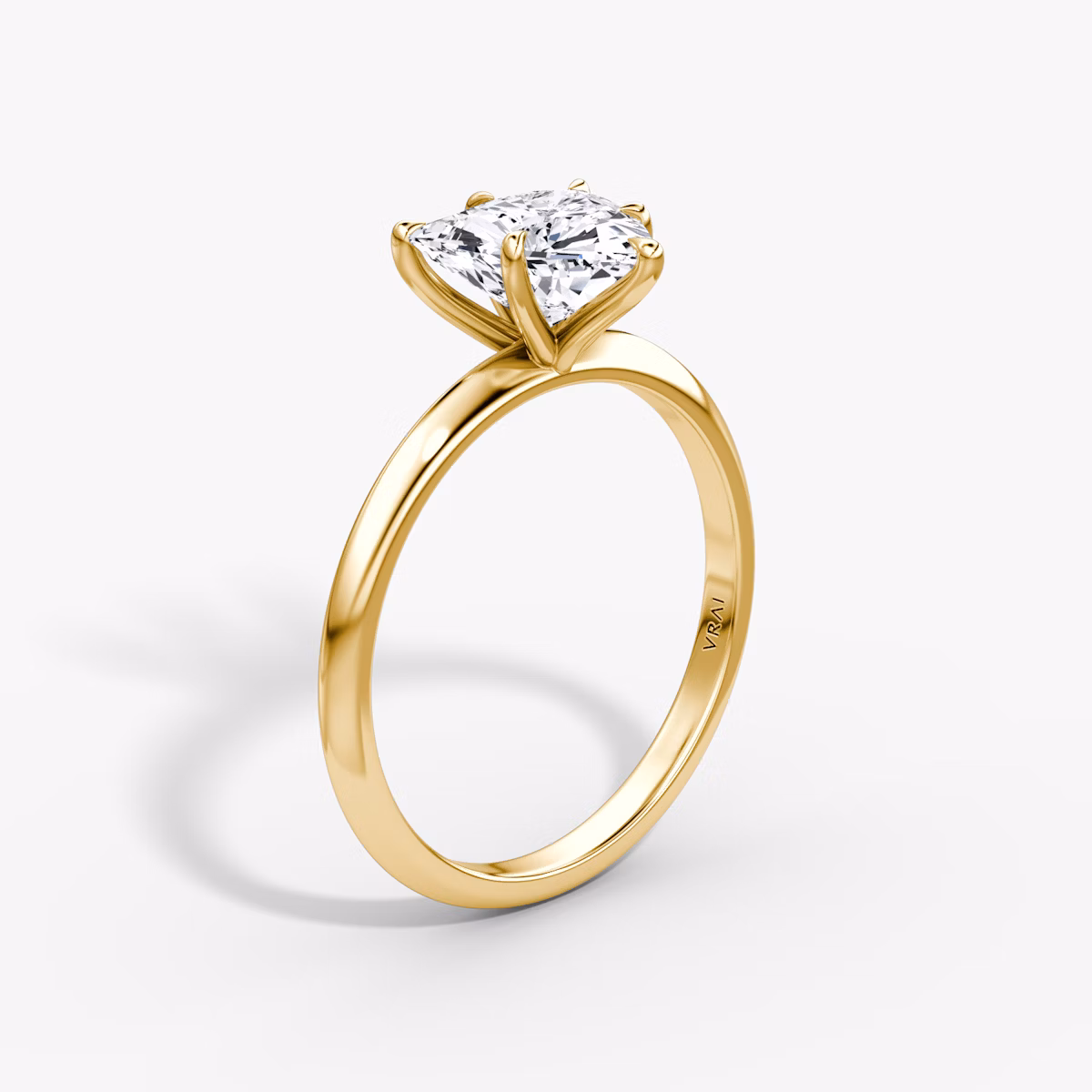 Knife-Edge | Trillant | 18k | Gelbgold | bandAccent: Ohne Pavé-Besatz | hiddenHalo: no | diamondOrientation: vertical | caratWeight: other
