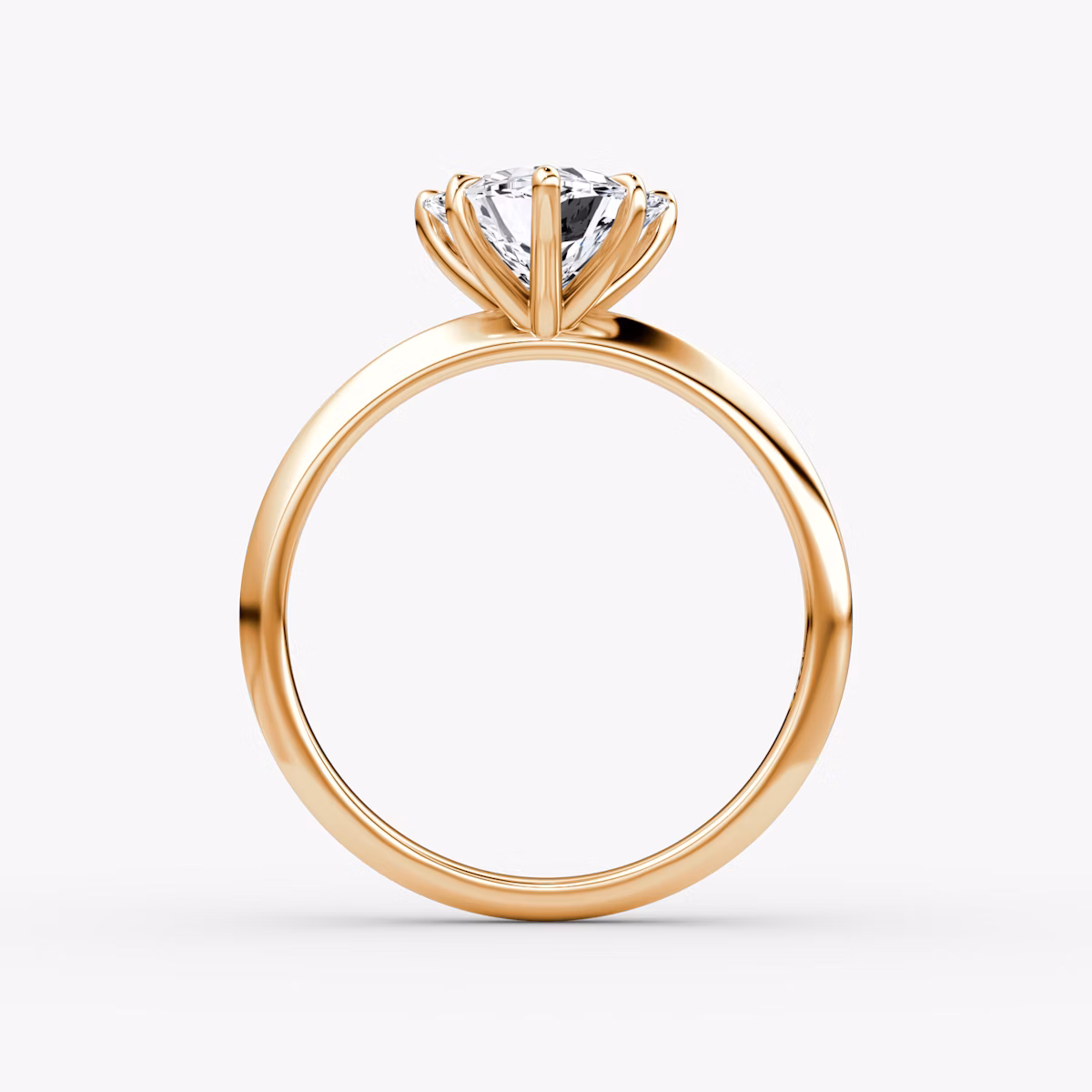 Knife-Edge | Trillant | 14k | Roségold | bandAccent: Ohne Pavé-Besatz | hiddenHalo: no | diamondOrientation: vertical | caratWeight: other