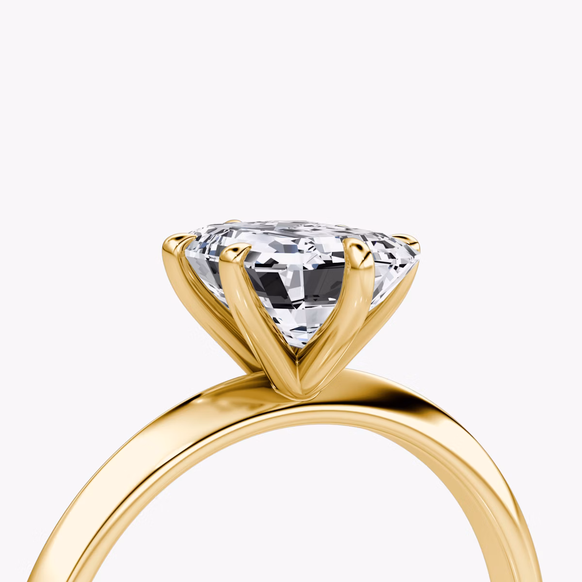 Knife-Edge | Emerald | 18k | Gelbgold | bandAccent: Ohne Pavé-Besatz | hiddenHalo: no | diamondOrientation: vertical | caratWeight: other