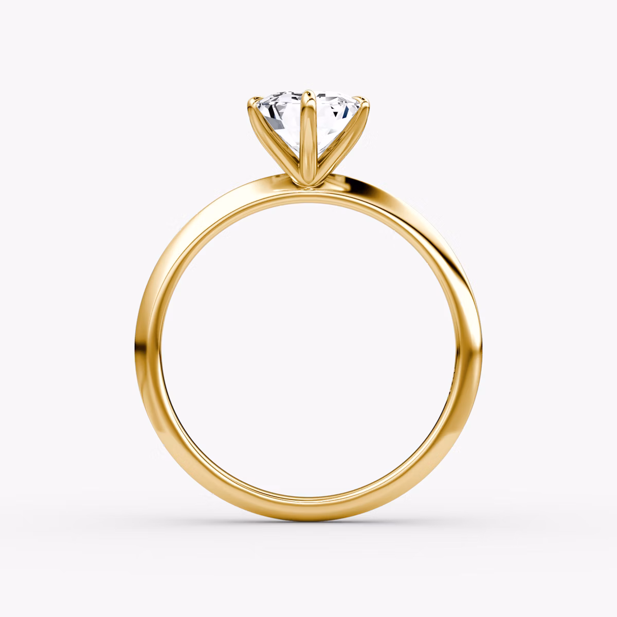 Knife-Edge | Emerald | 18k | Gelbgold | bandAccent: Ohne Pavé-Besatz | hiddenHalo: no | diamondOrientation: vertical | caratWeight: other