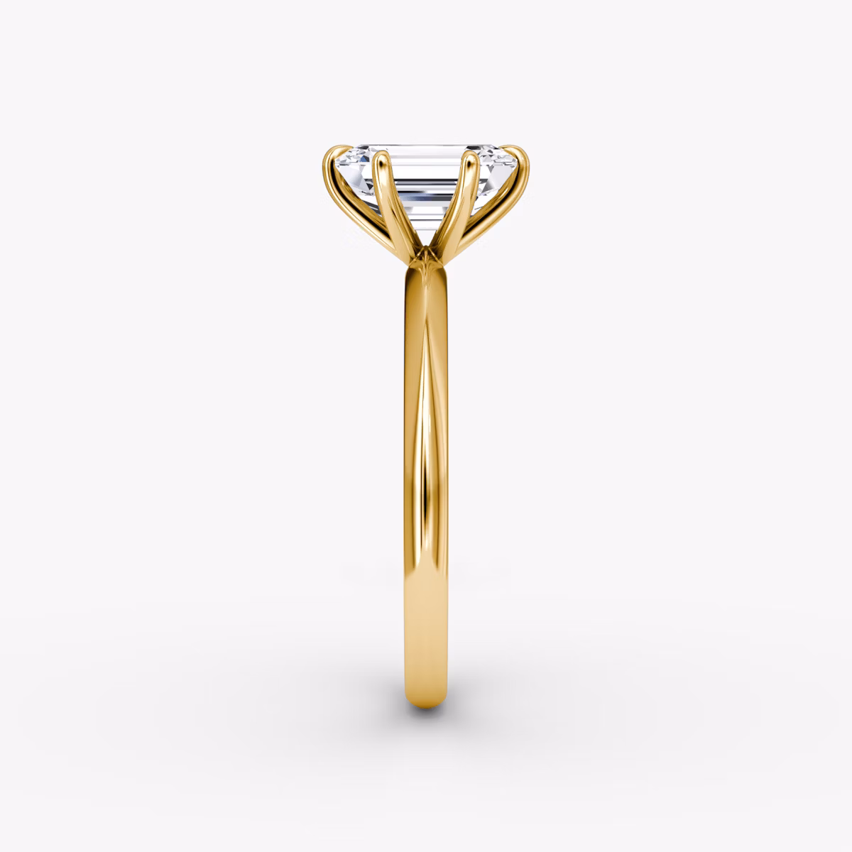 Knife-Edge | Emerald | 18k | Gelbgold | bandAccent: Ohne Pavé-Besatz | hiddenHalo: no | diamondOrientation: vertical | caratWeight: other
