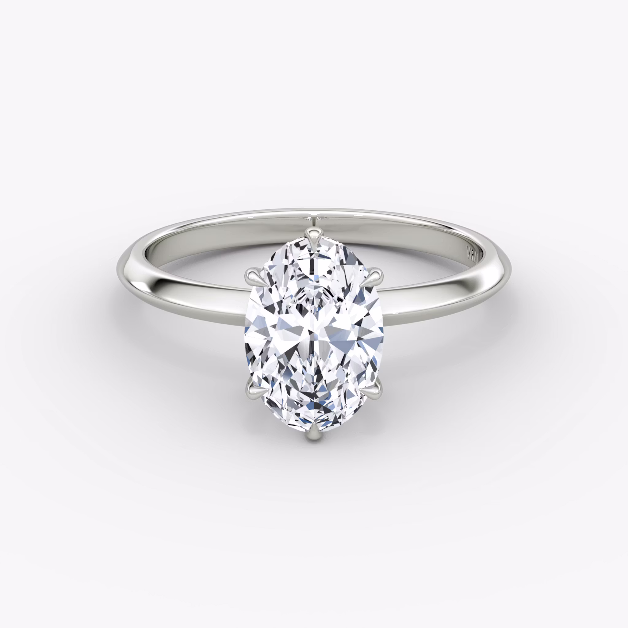 The Knife-Edge Oval | White Gold