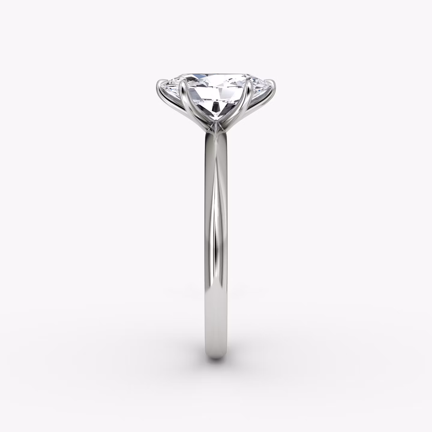 The Knife-Edge | Oval | Platinum | bandAccent: Plain | hiddenHalo: no | diamondOrientation: vertical | caratWeight: other