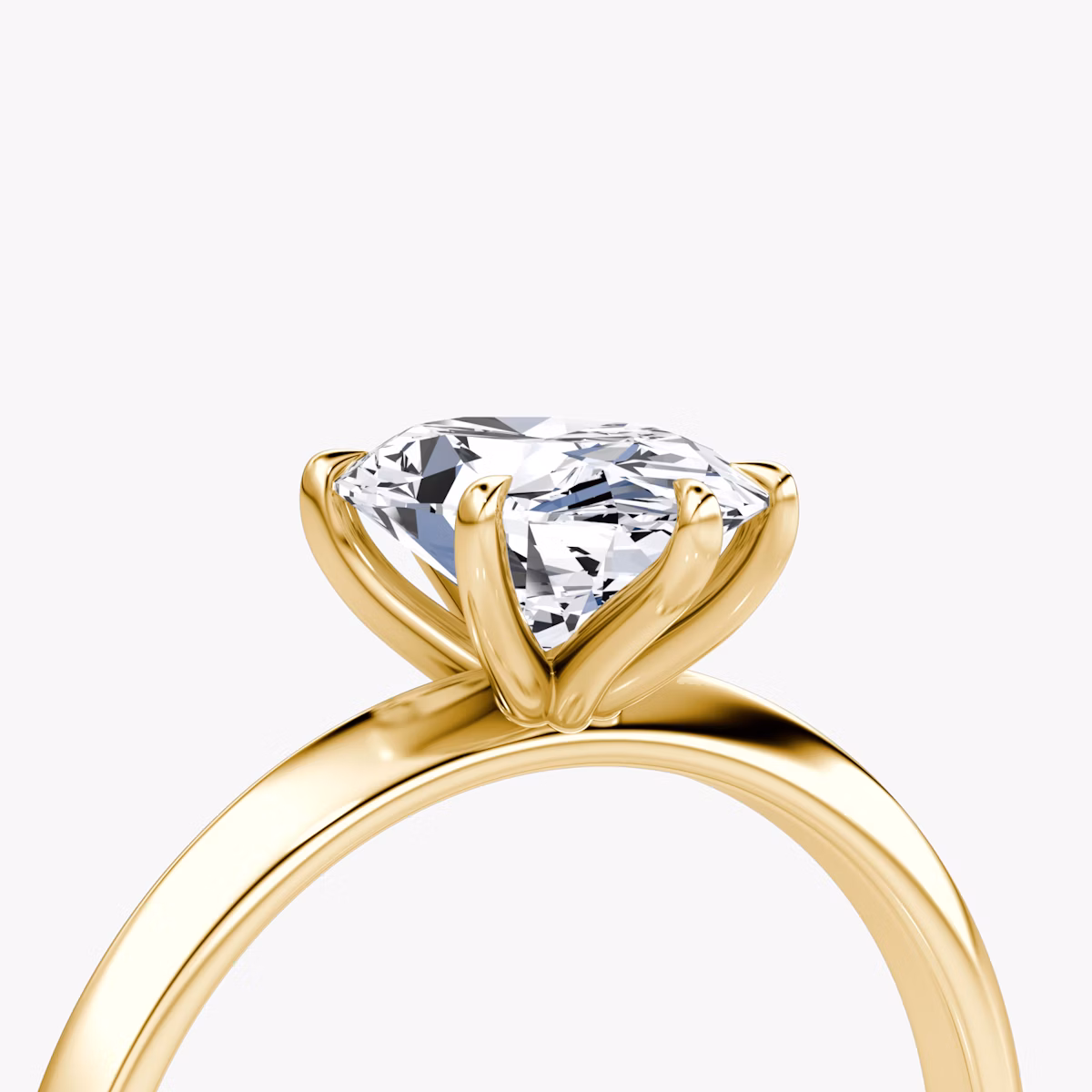Knife-Edge | Oval | 18k | Gelbgold | bandAccent: Ohne Pavé-Besatz | hiddenHalo: no | diamondOrientation: vertical | caratWeight: other