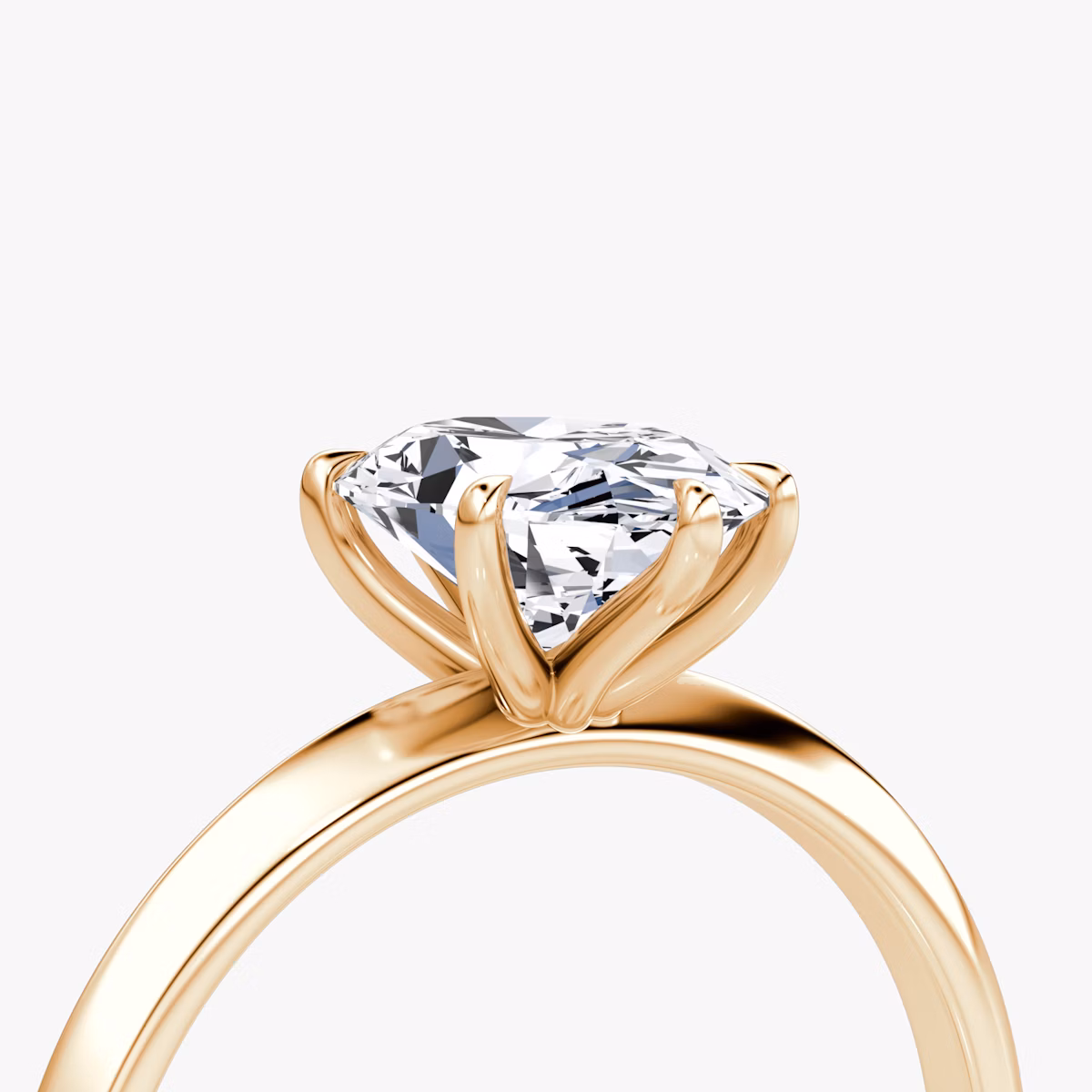 Knife-Edge | Oval | 14k | Roségold | bandAccent: Ohne Pavé-Besatz | hiddenHalo: no | diamondOrientation: vertical | caratWeight: other