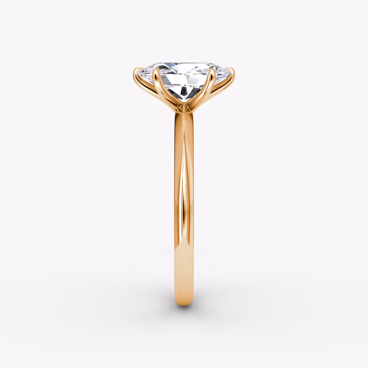 Knife-Edge | Oval | 14k | Roségold | bandAccent: Ohne Pavé-Besatz | hiddenHalo: no | diamondOrientation: vertical | caratWeight: other