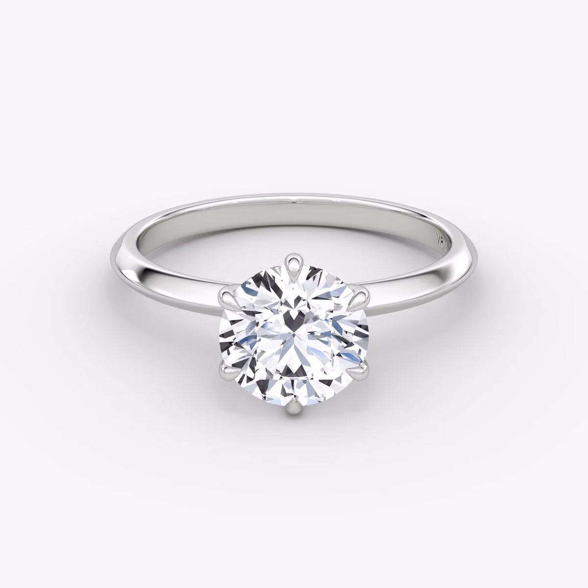 The Knife-Edge | Round Brilliant | Platinum | bandAccent: Plain | caratWeight: 1.0ct | hiddenHalo: no | diamondOrientation: vertical