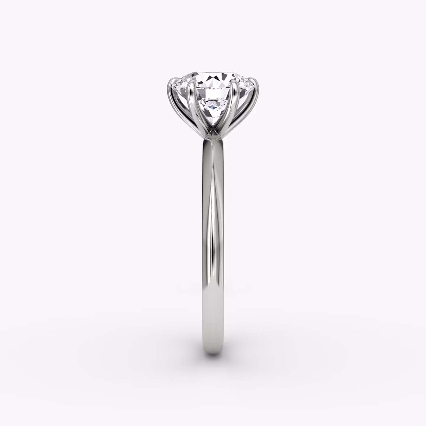 The Knife-Edge | Round Brilliant | 18k | White Gold | bandAccent: Plain | caratWeight: other | hiddenHalo: no | diamondOrientation: vertical