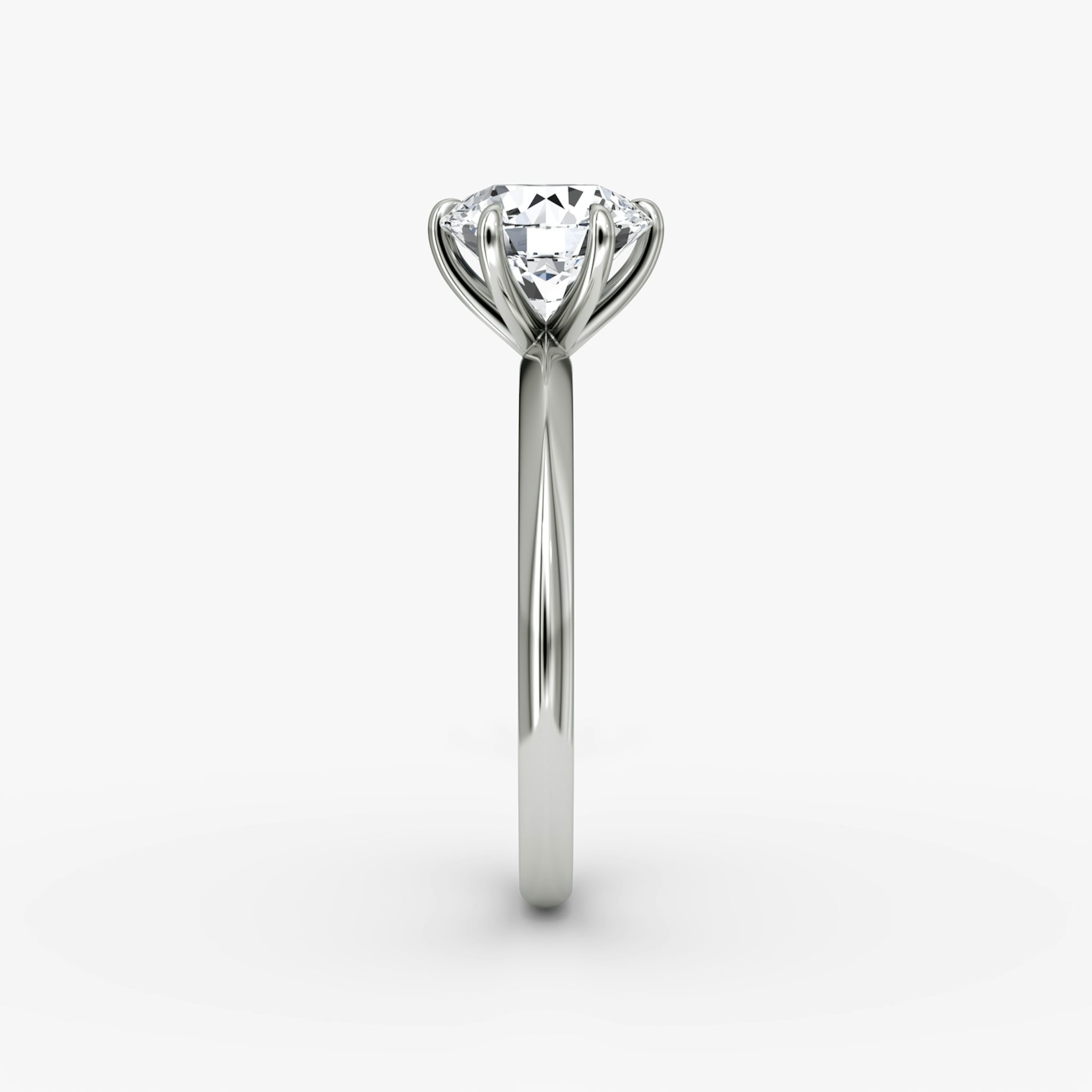 The Knife-Edge | Round Brilliant | Platinum | bandAccent: Plain | caratWeight: 1.0ct | hiddenHalo: no | diamondOrientation: vertical