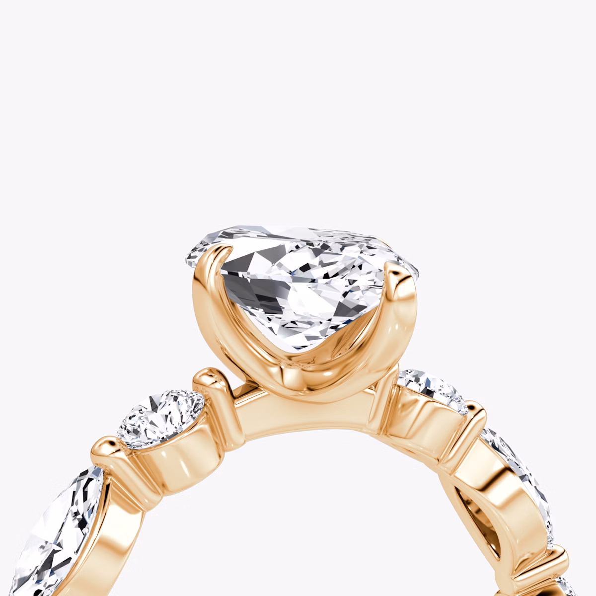 Bague de fiançailles Mixed Shape Single Shared Prong | Marquise | 14k | Or rose | bandAccent: Simple | diamondOrientation: vertical | caratWeight: other