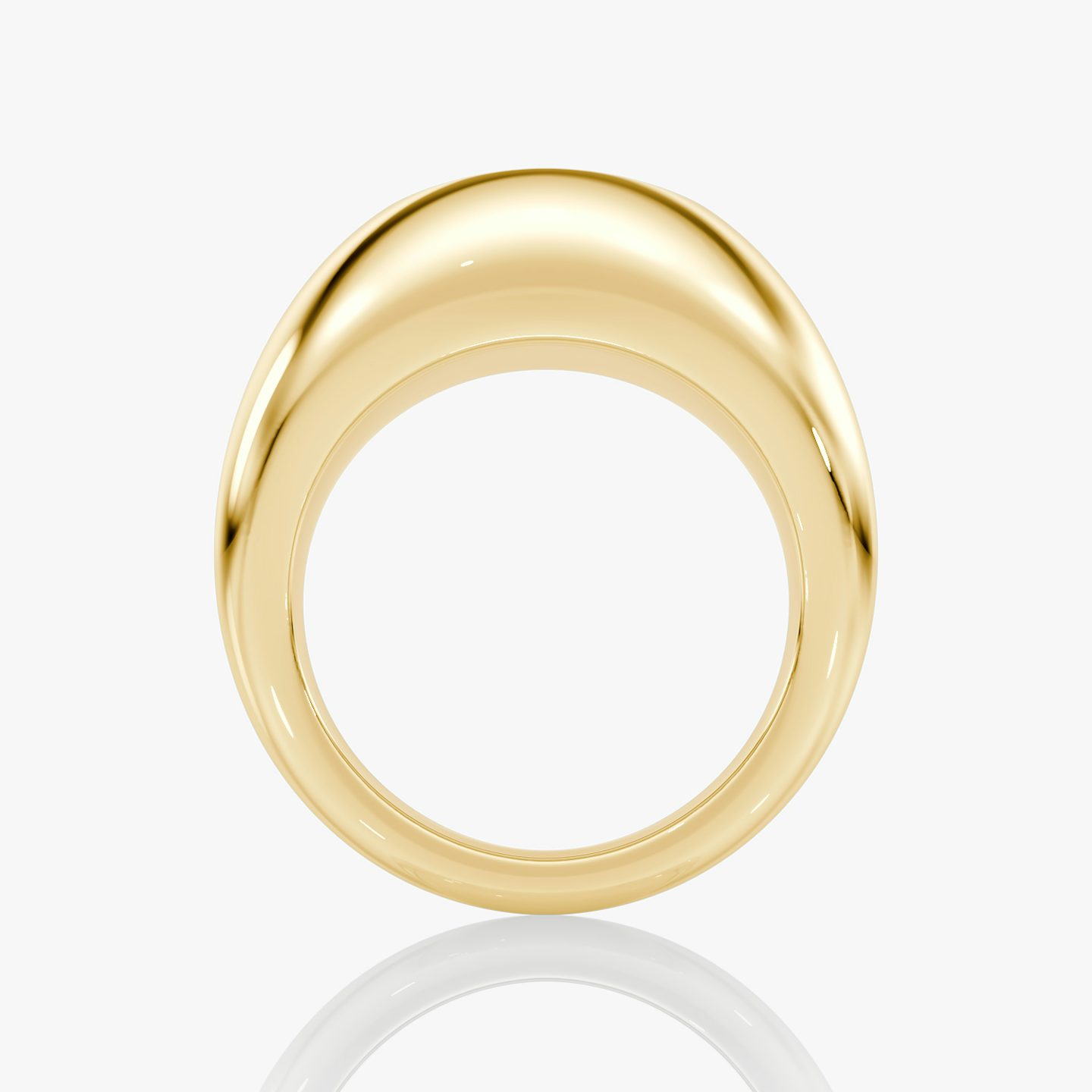 Oval Dome Ring | Oval | 14k | Gelbgold | diamondSize: original