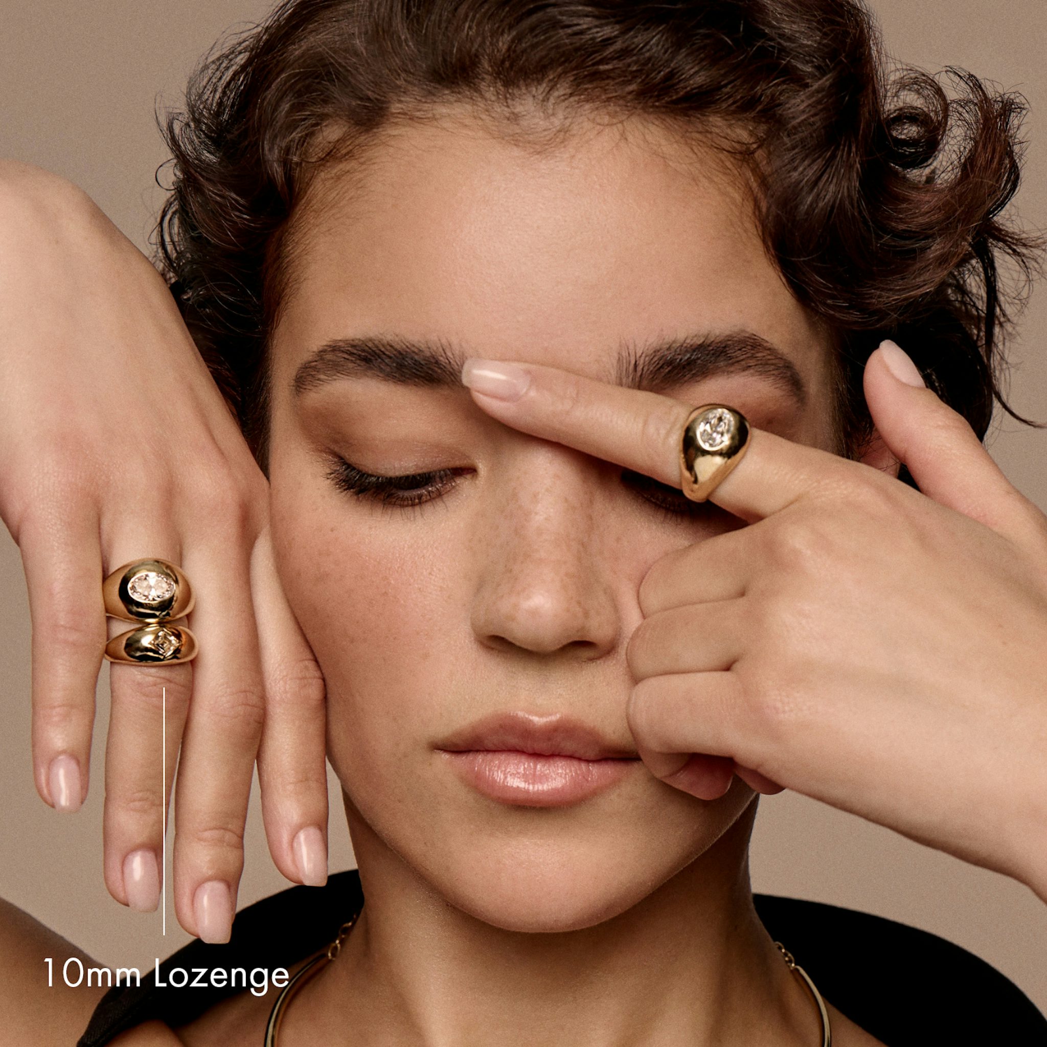 Dome Band | Lozenge | 14k | Yellow Gold