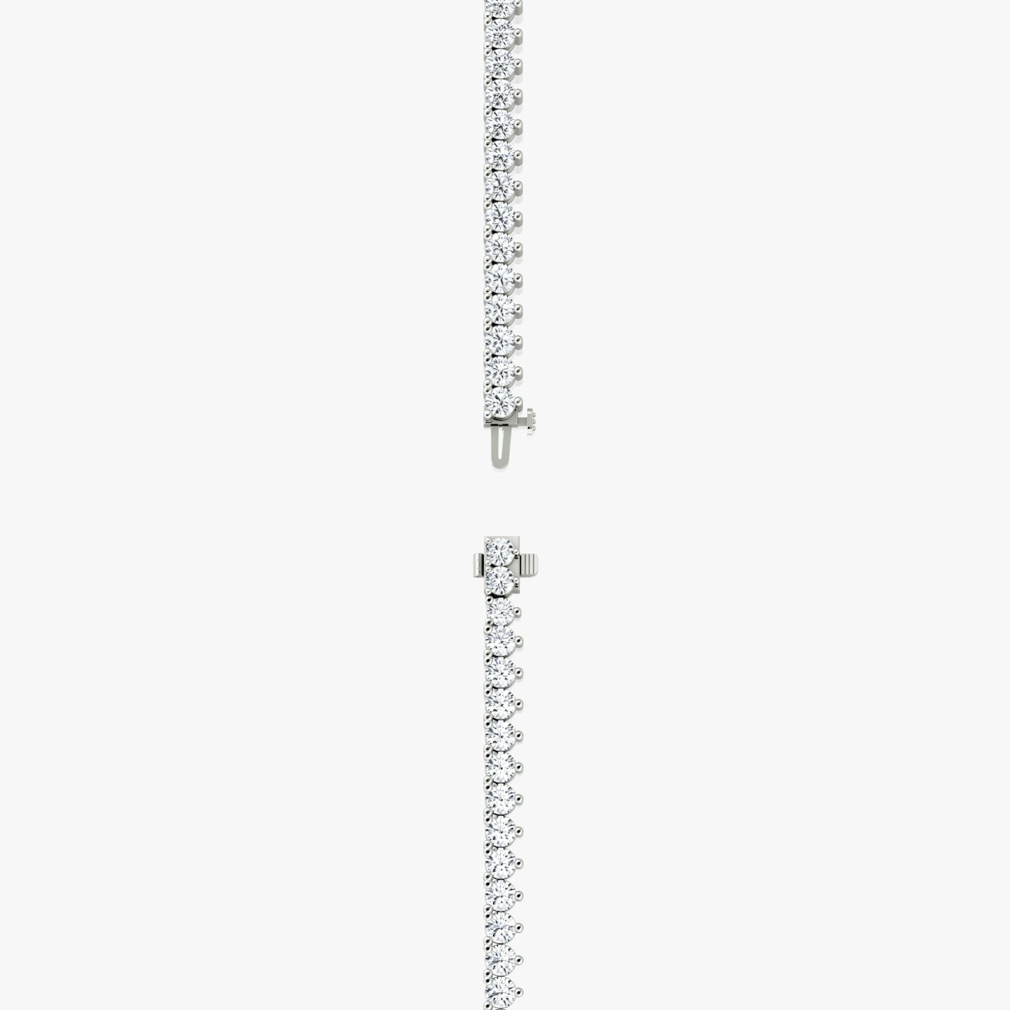 Tennis Necklace | Round Brilliant | 14k | White Gold | diamondSize: large | chainLength: 16