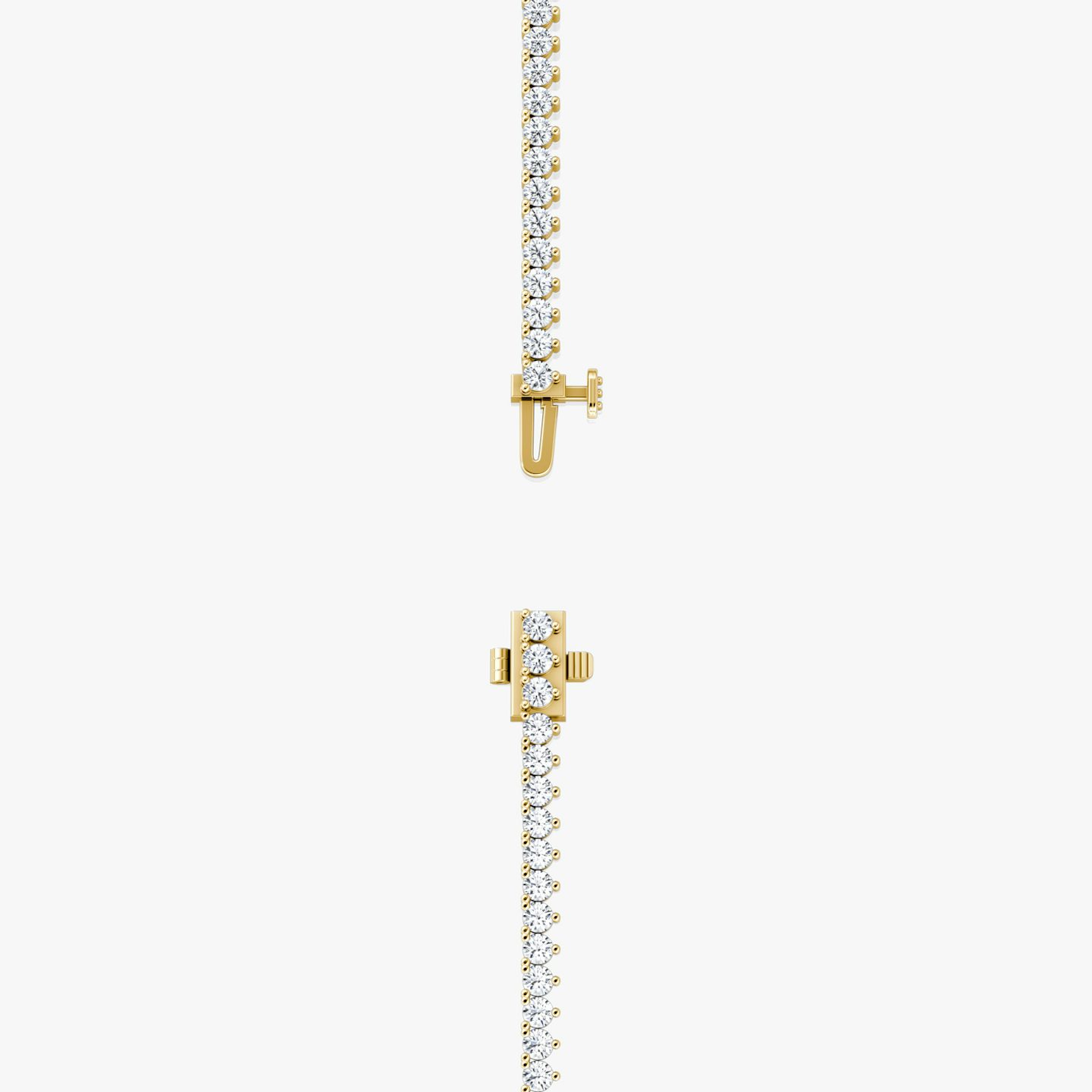 Tennis Necklace | Round Brilliant | 14k | Yellow Gold | diamondSize: petite | chainLength: 16