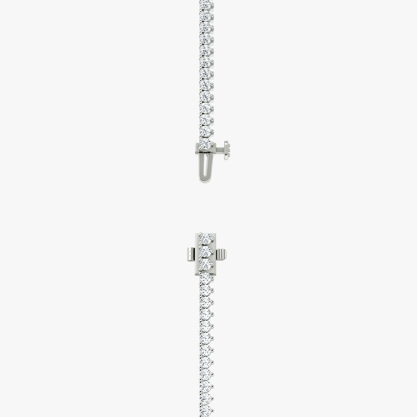 Tennis Halskette | Rund | 14k | Weißgold | diamondSize: petite | chainLength: 16