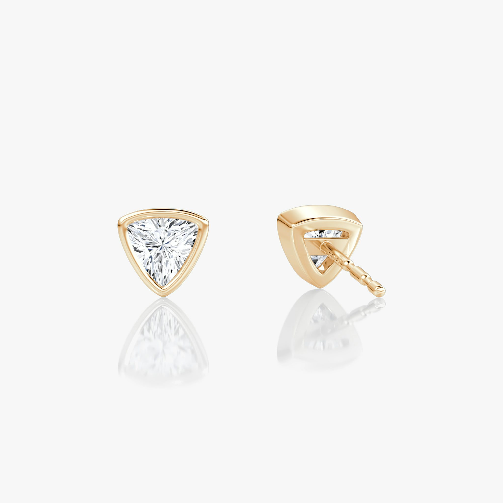 Bezel Solitaire Stud | Trillion | 14k | Rose Gold | caratWeight: 0.25ct