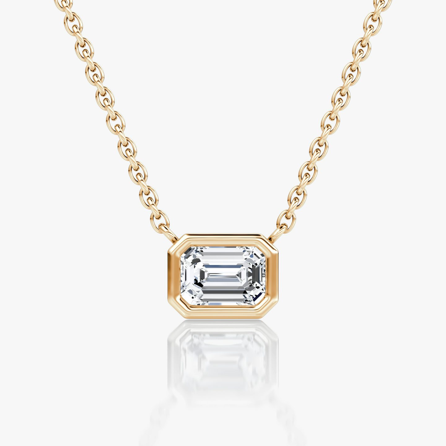 Collar Bezel Solitario | Esmeralda | 14k | Oro rosa | caratWeight: 0.50ct
