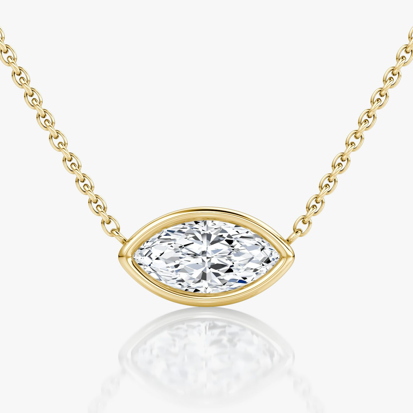 Collar Bezel Solitario | Marquise | 14k | Oro amarillo | caratWeight: other