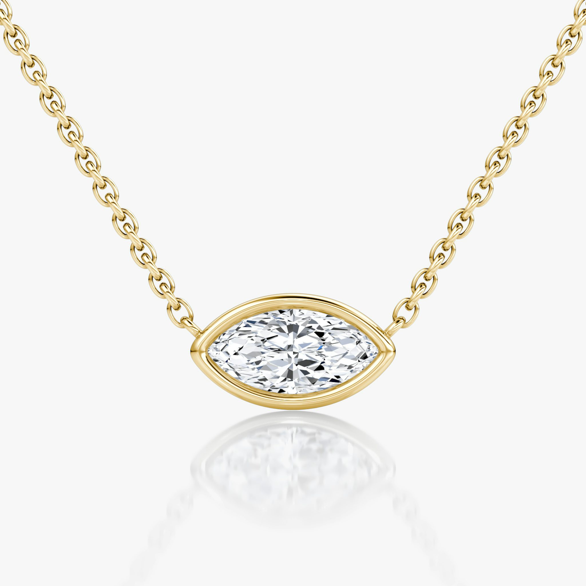 Collar Bezel Solitario | Marquise | 14k | Oro amarillo | caratWeight: 0.50ct