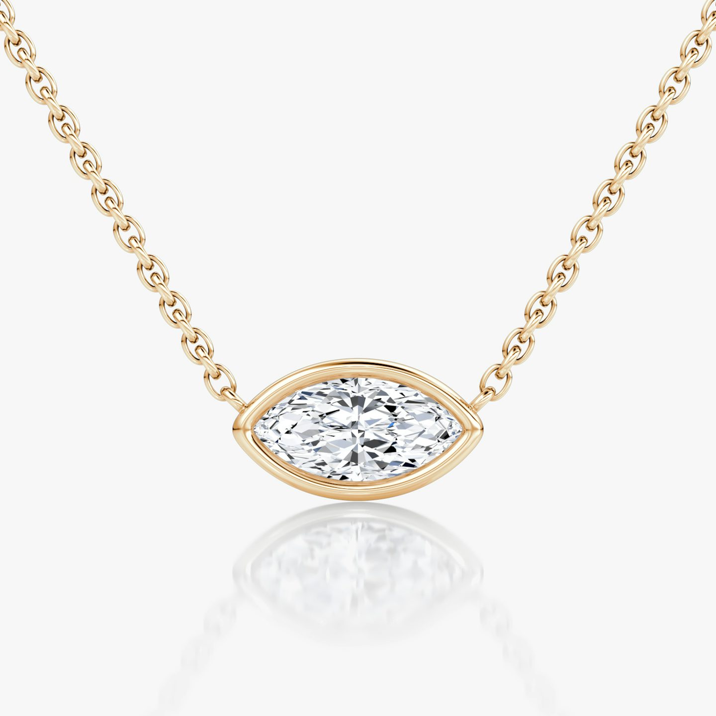 Collar Bezel Solitario | Marquise | 14k | Oro rosa | caratWeight: 0.50ct