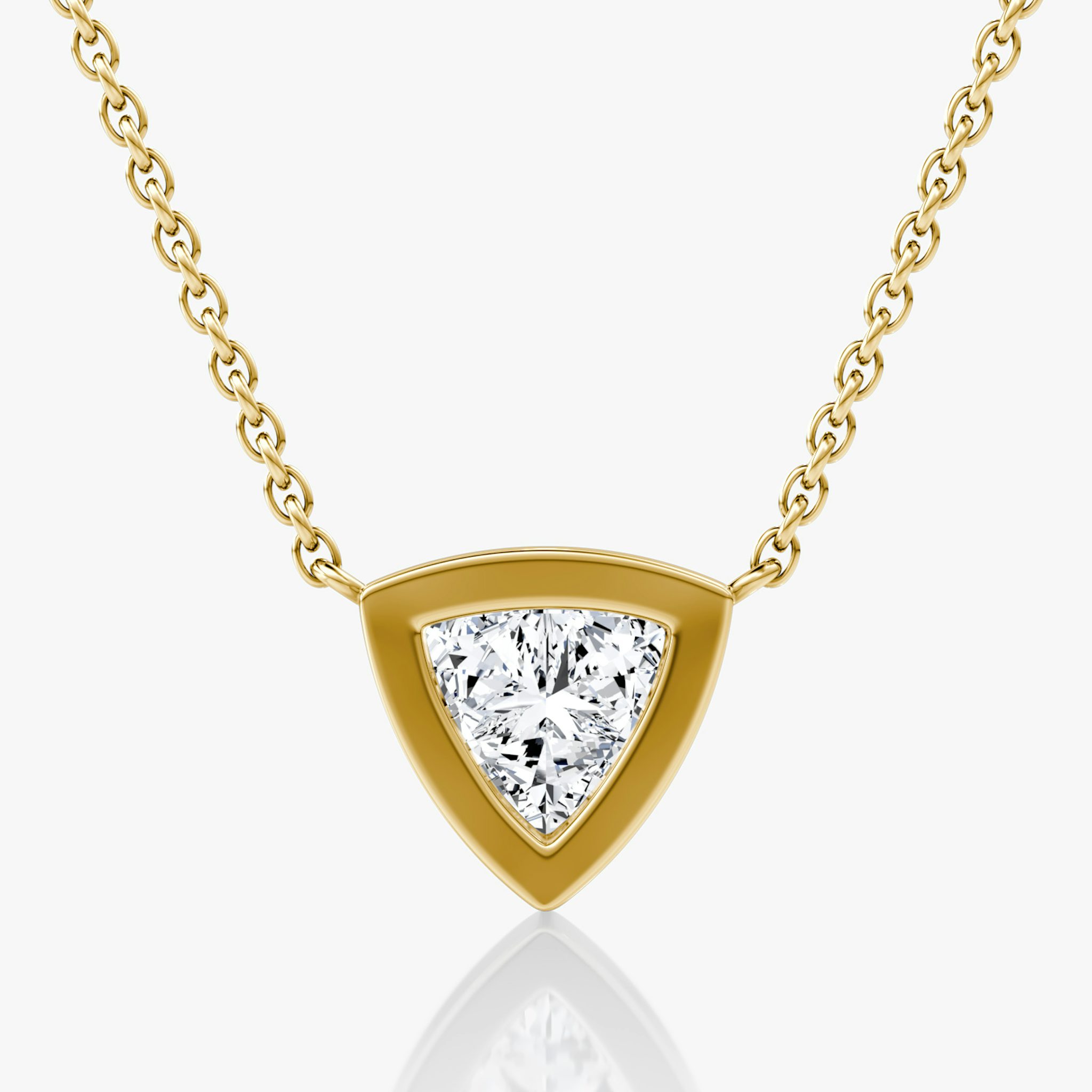 Collar Bezel Solitario | Trillón | 14k | Oro amarillo | caratWeight: 1.0ct