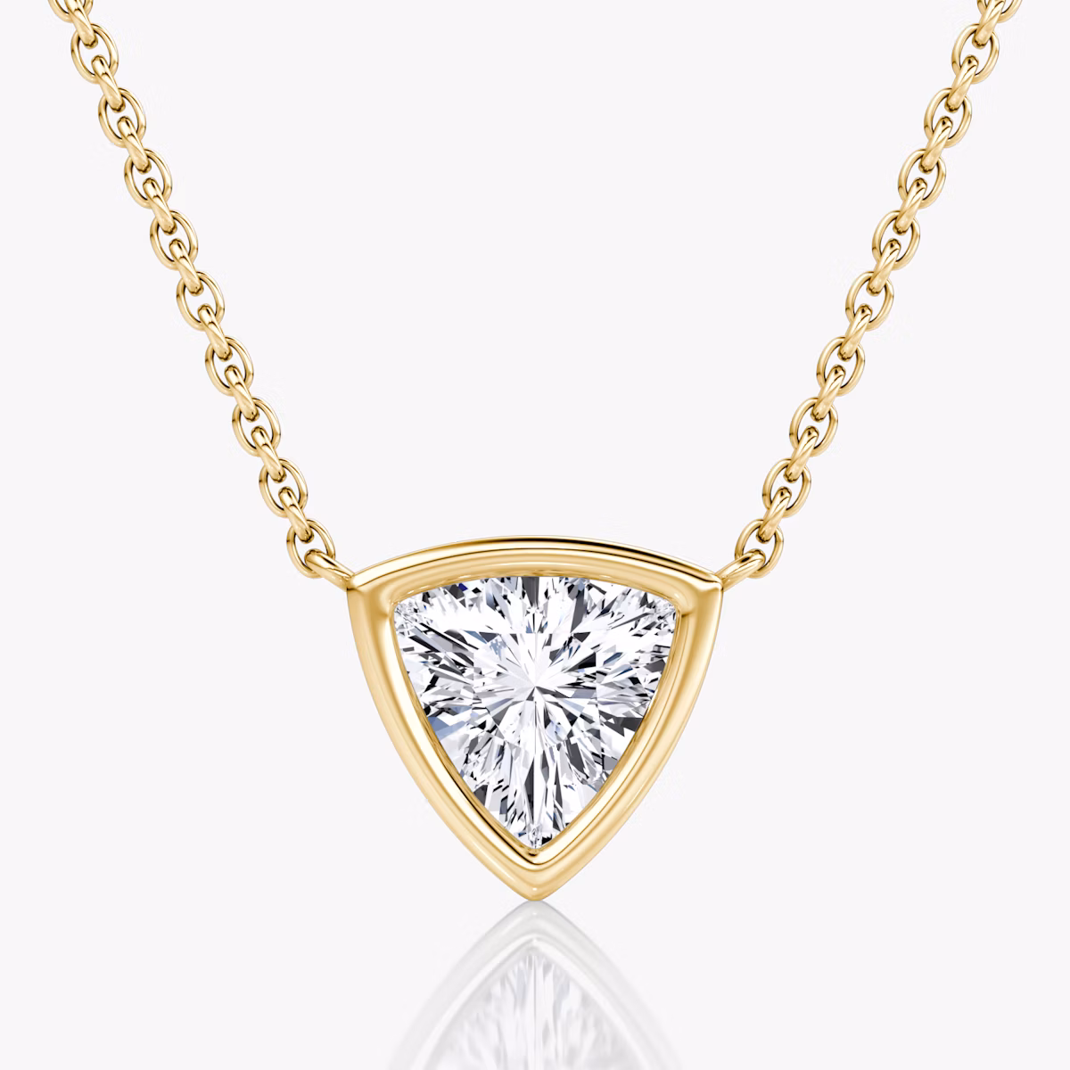 Collar Bezel Solitario | Trillón | 14k | Oro amarillo | caratWeight: 1.0ct