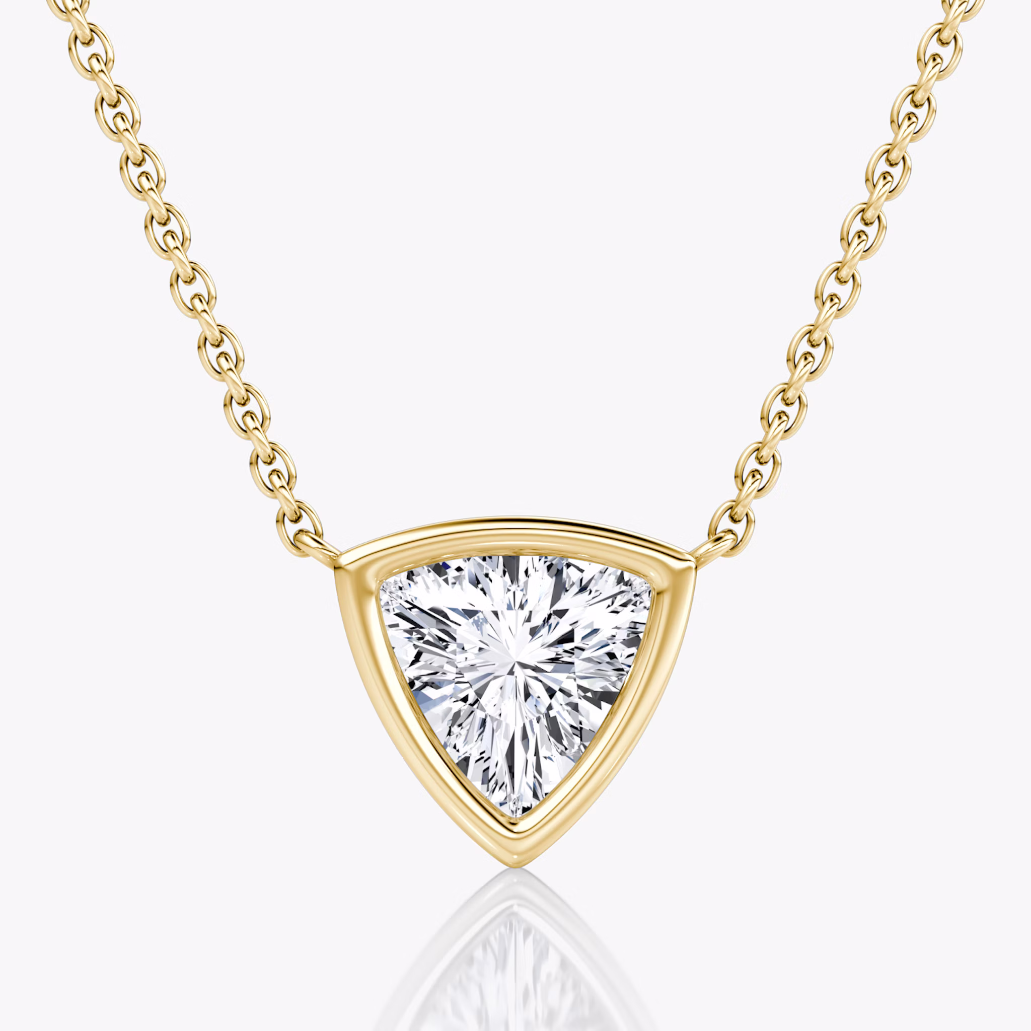 Collar Bezel Solitario | Trillón | 14k | Oro amarillo | caratWeight: 1.0ct