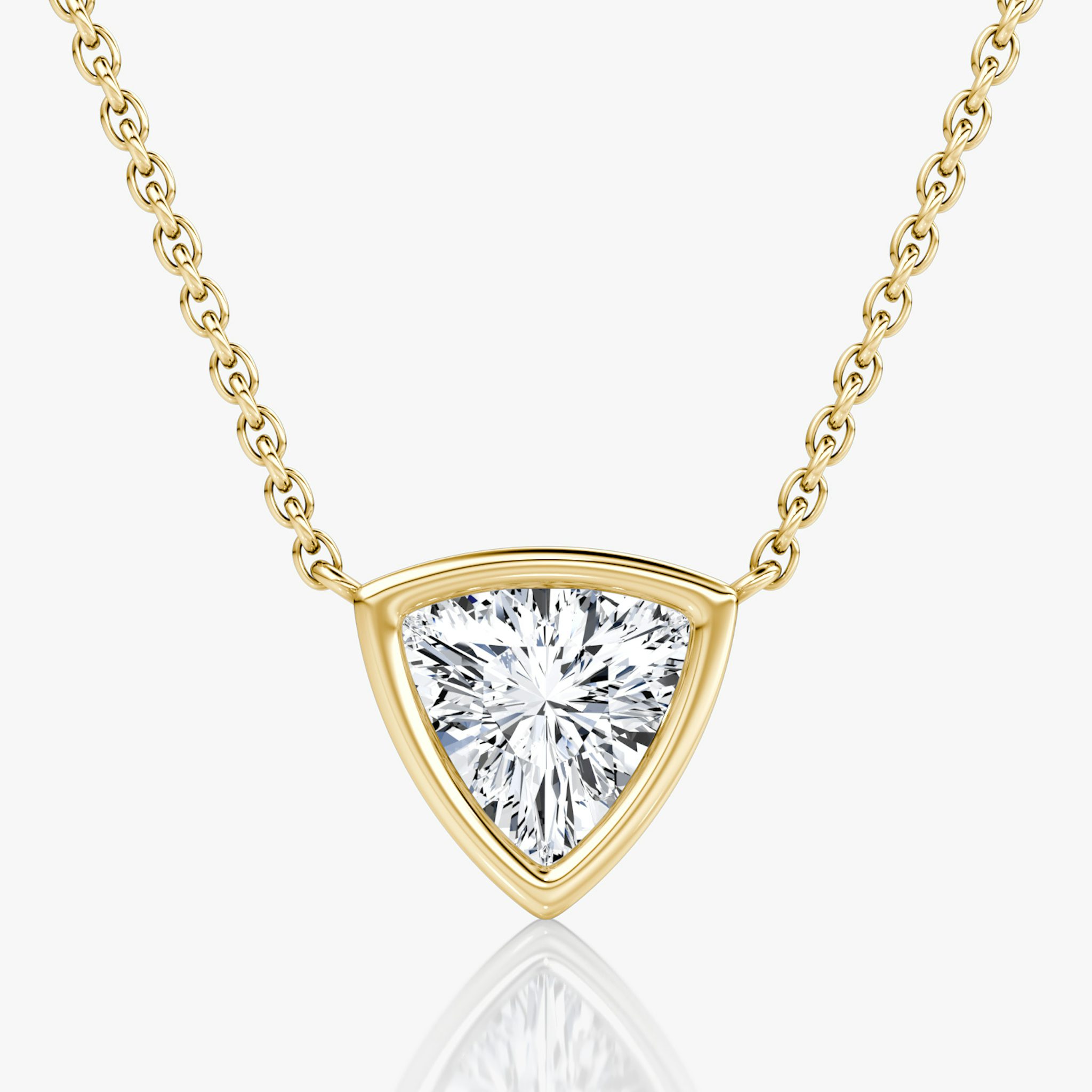 Collar Bezel Solitario | Trillón | 14k | Oro amarillo | caratWeight: 1.0ct