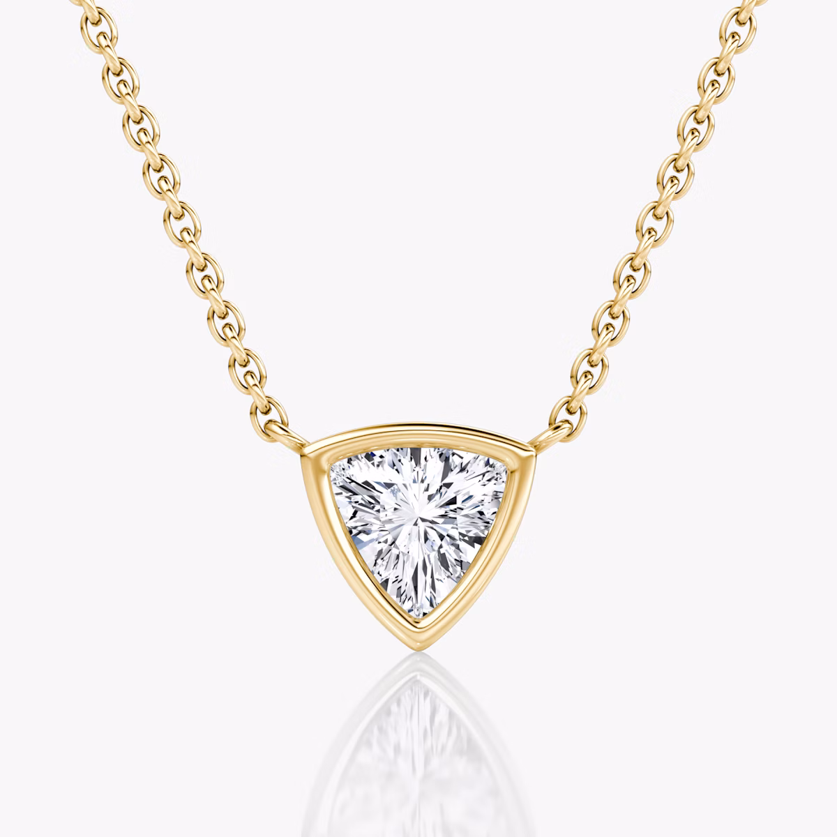 Collar Bezel Solitario | Trillón | 14k | Oro amarillo | caratWeight: 0.50ct