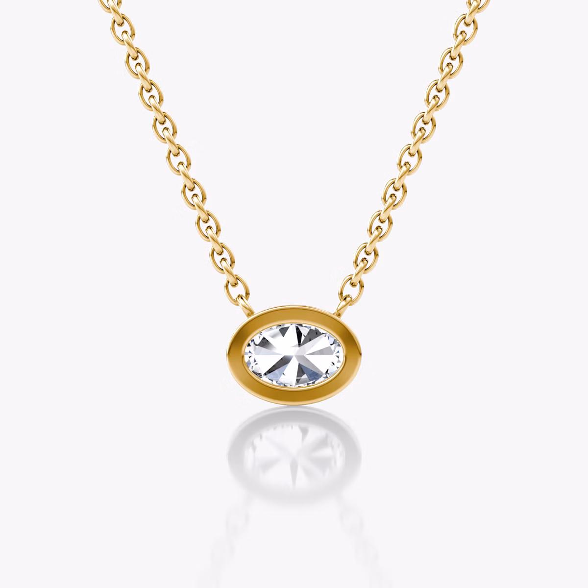Collar Bezel Solitario | Oval | 14k | Oro amarillo | caratWeight: 0.25ct