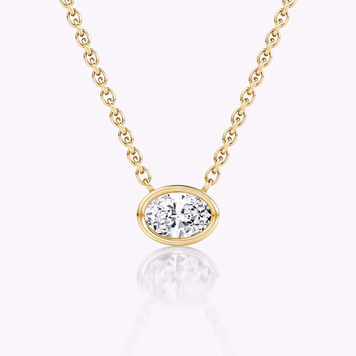 Collar Bezel Solitario | Oval | 14k | Oro amarillo | caratWeight: 0.25ct