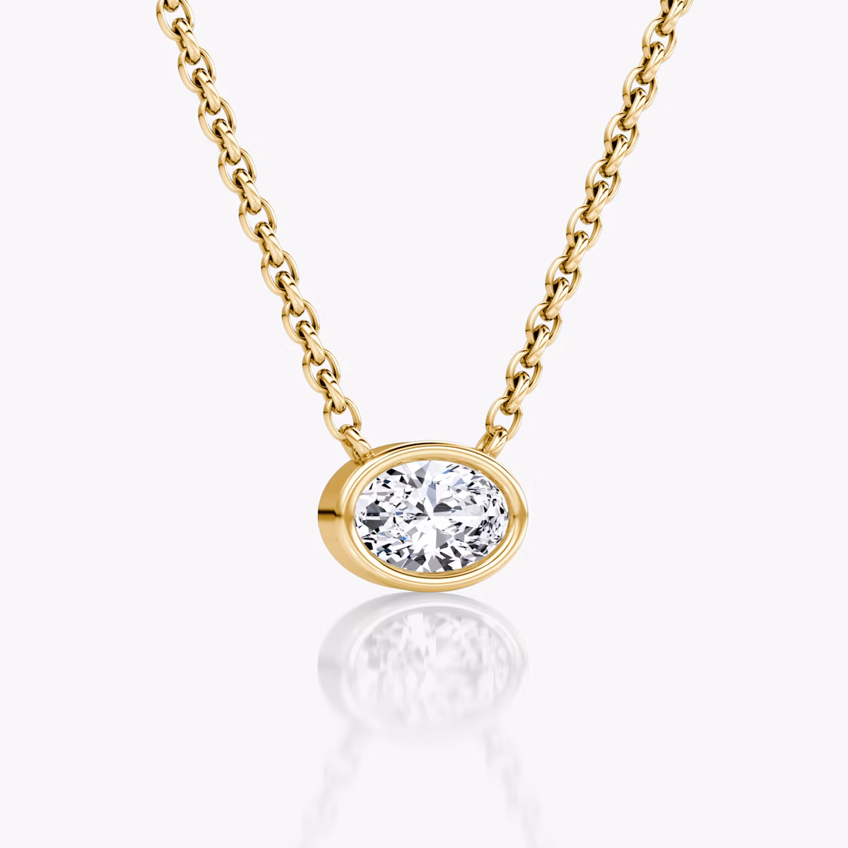 Collar Bezel Solitario | Oval | 14k | Oro amarillo | caratWeight: 0.25ct
